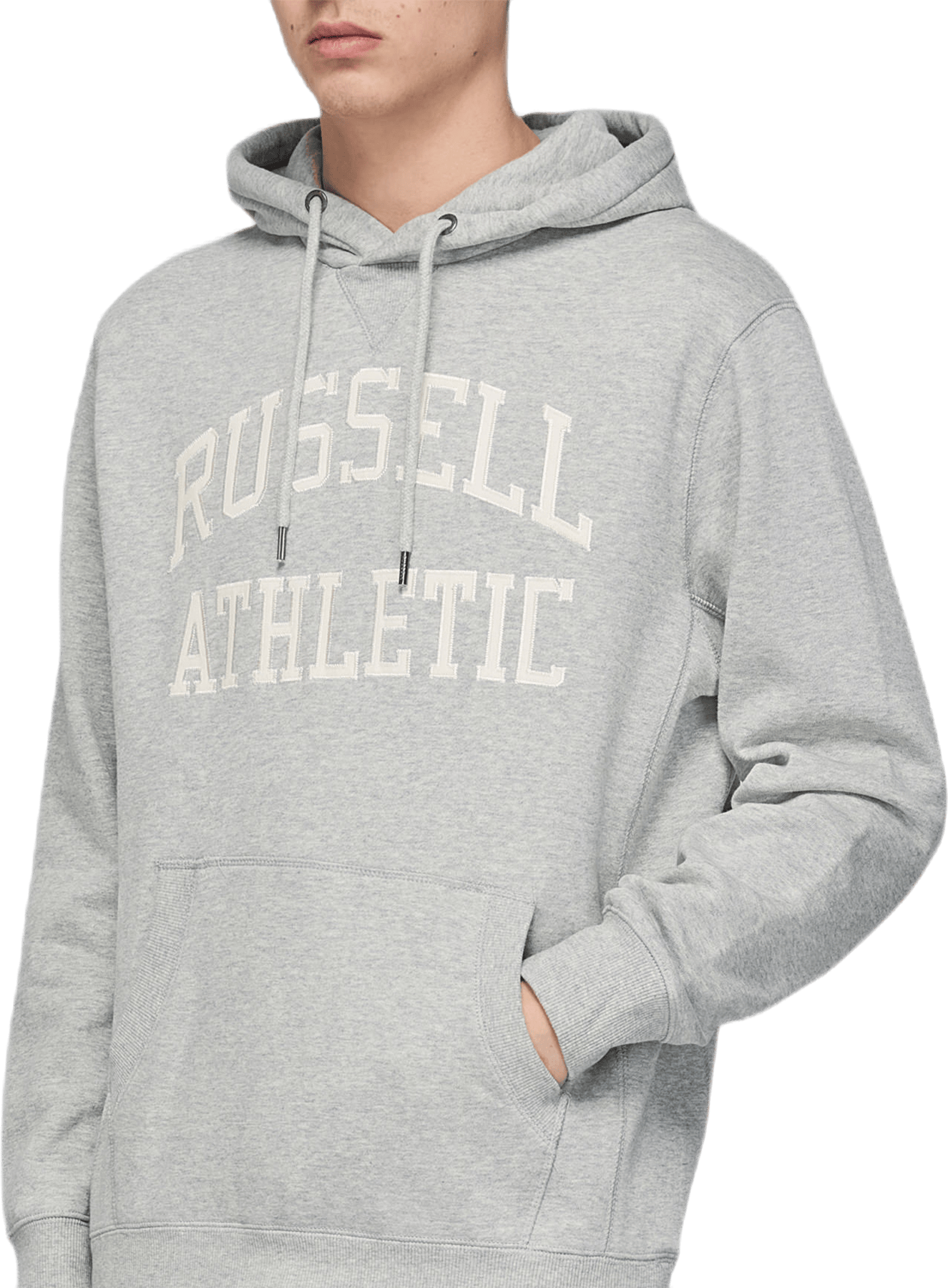 Pull-over Hoody Brushed Fleece Gray - Bild 3