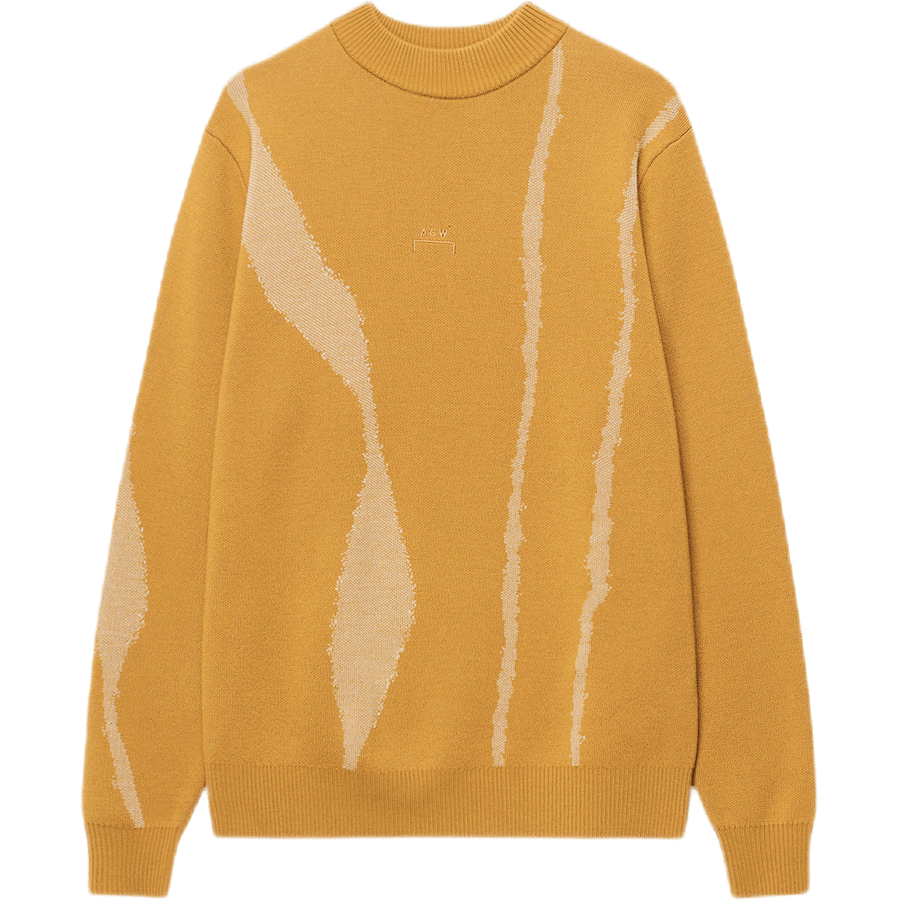 Terrain Jacquard Knit Jumper Yellow