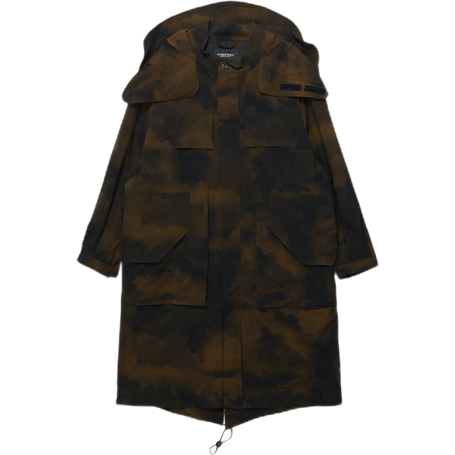 Terrain Print Parka Brown