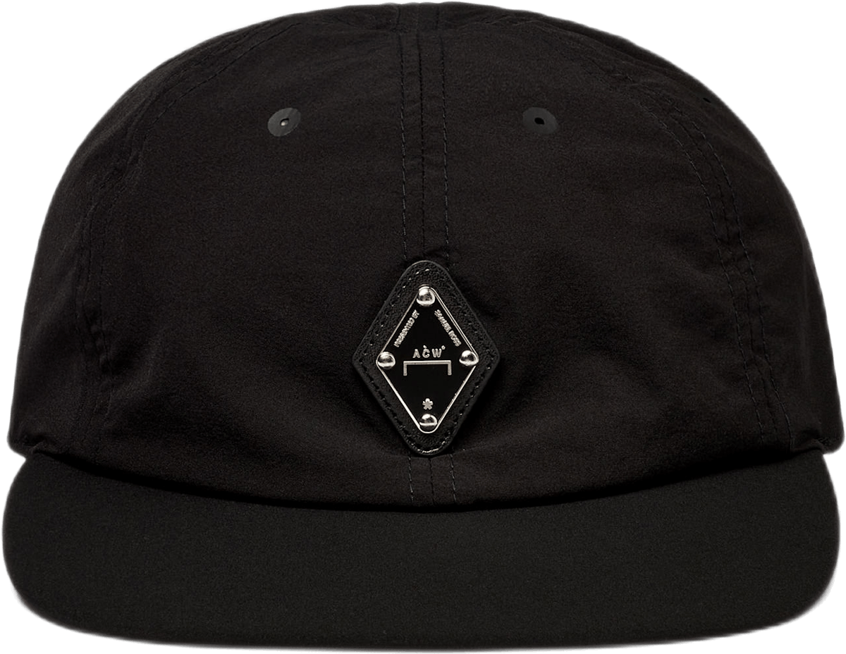 Rhombus Badge Cap Black