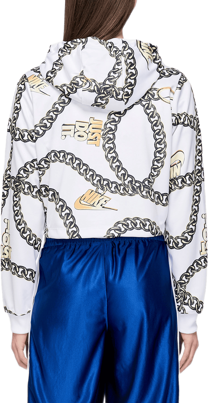 W Crop Top Hoodie White - Bild 4