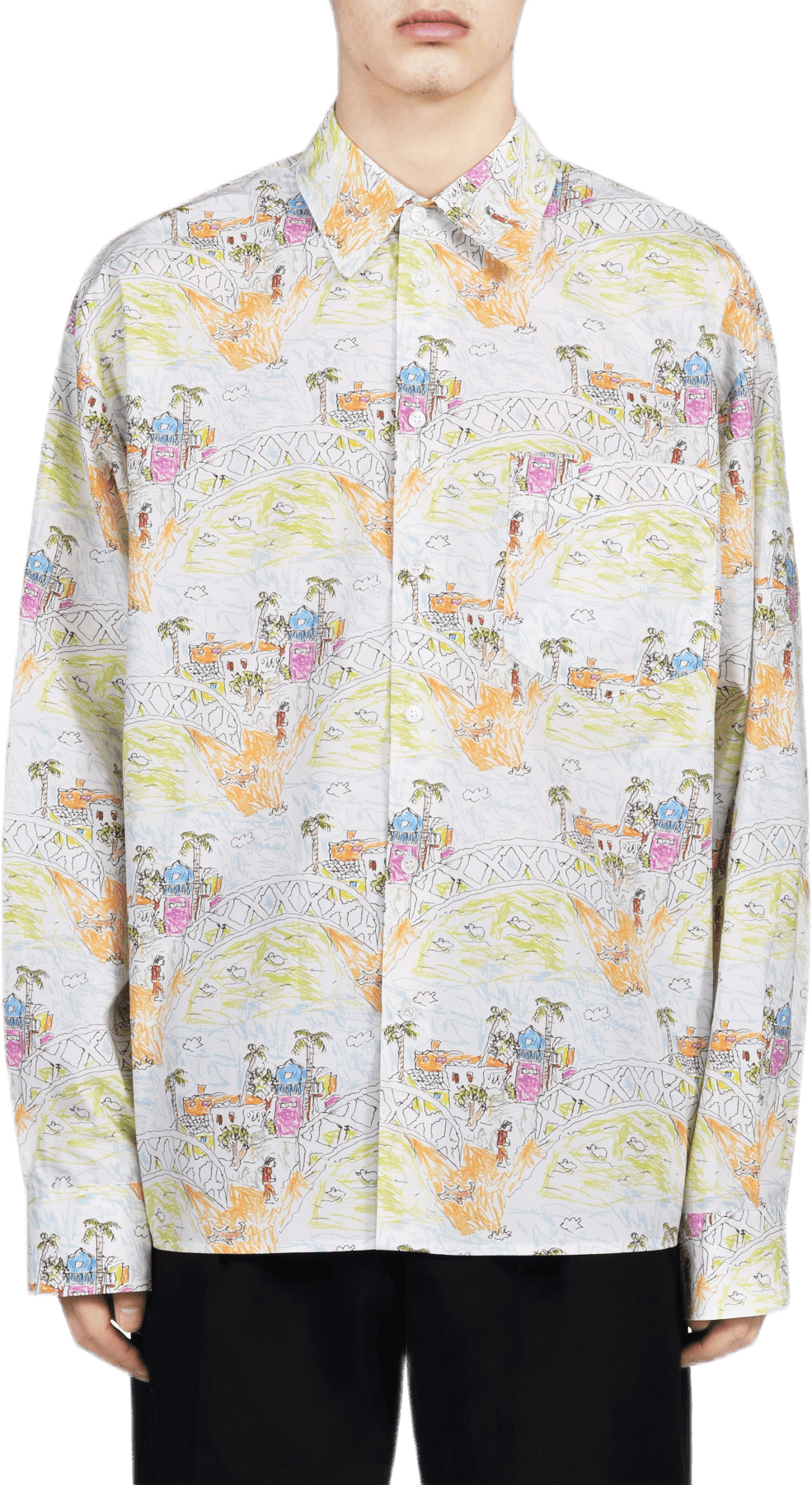 Long Sleeve Sport Shirt White