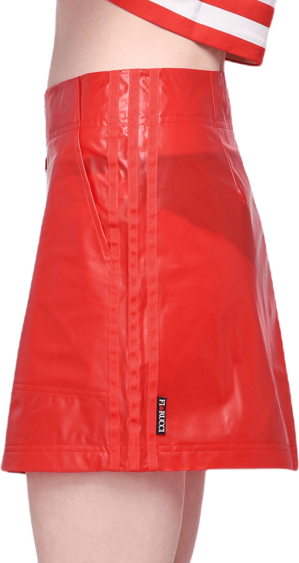 X Fiorucci Kiss Mini Skirt Red - Bild 4