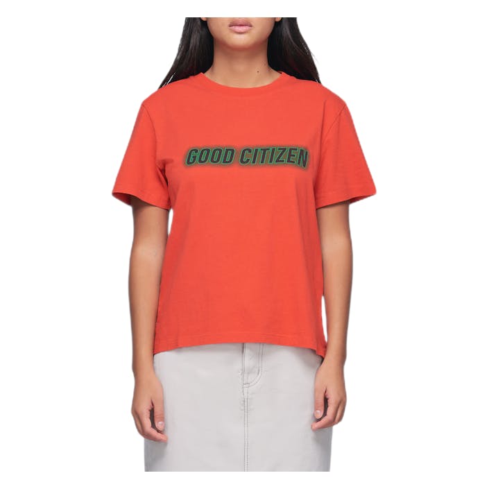 Artwork Tee Red, Female, Odevy, Tops, Červená, XS