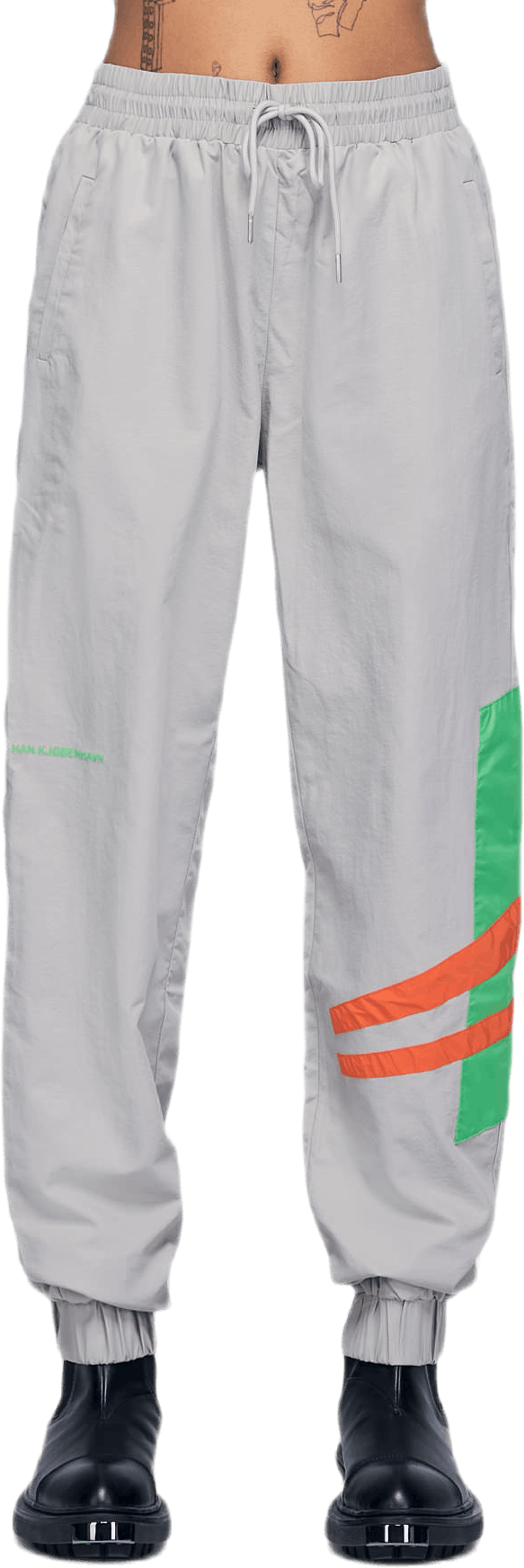 Track Pants Gray, Female, Odzież, Bottoms, Biały, S