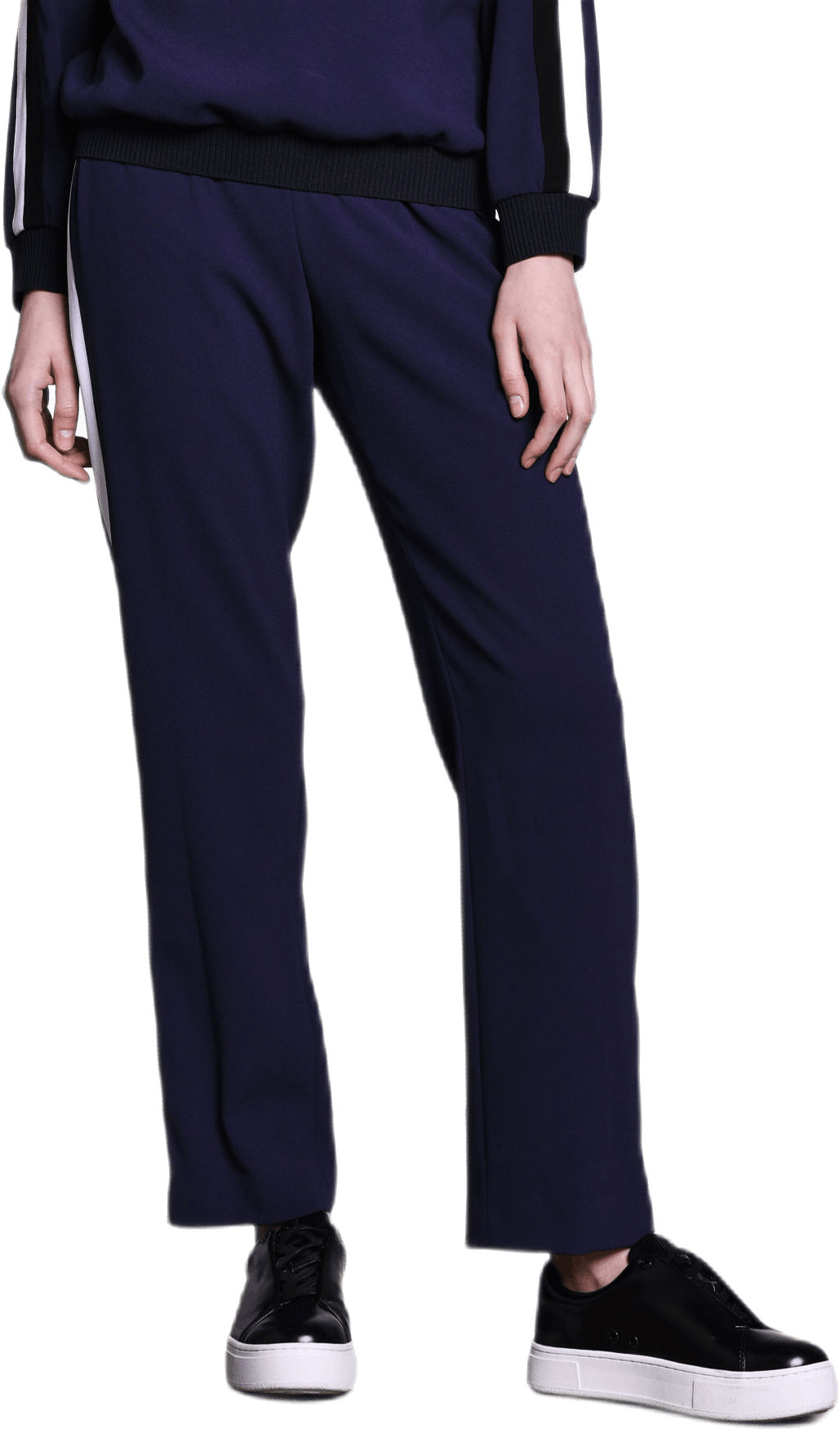 Colorblock Trousers Blue, Female, Apparels, Bottoms, Blue, W34