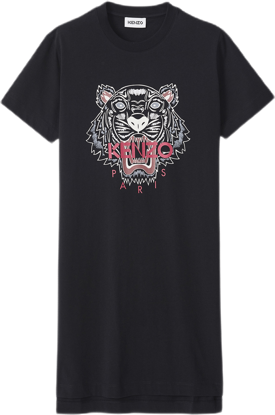 Tiger T-shirt Dress Black