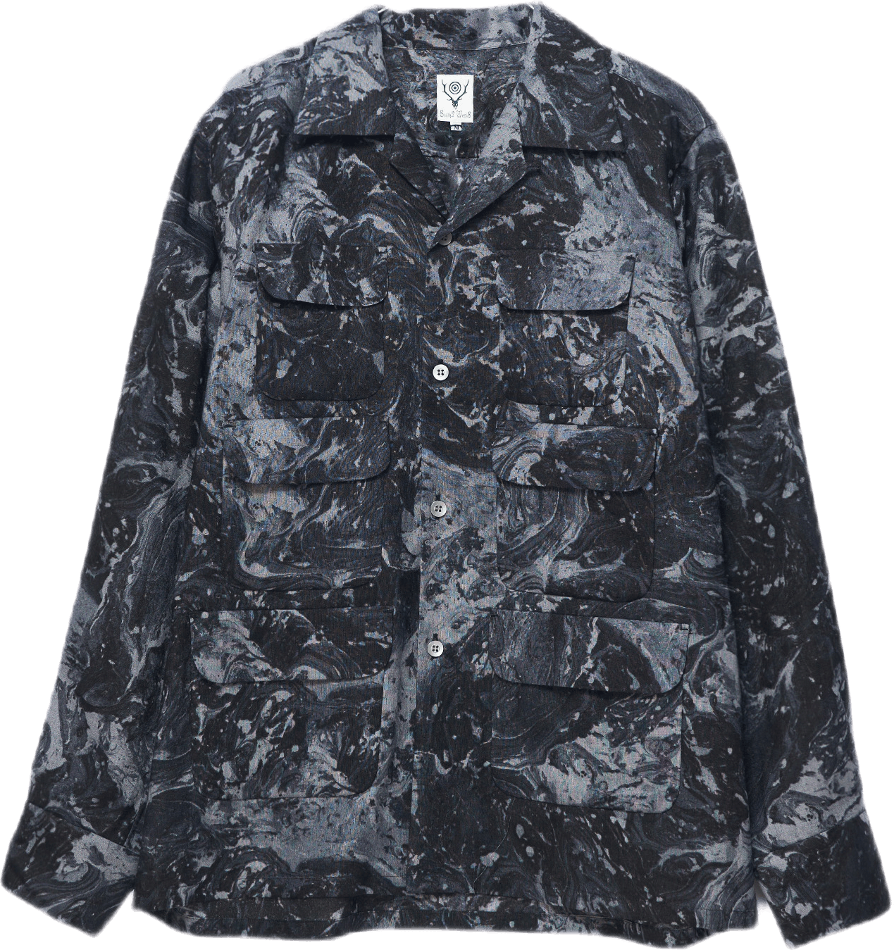 6 Pocket Classic Shirt - Linen Gray, Male, Kleding, Overhemden, Zwart, L