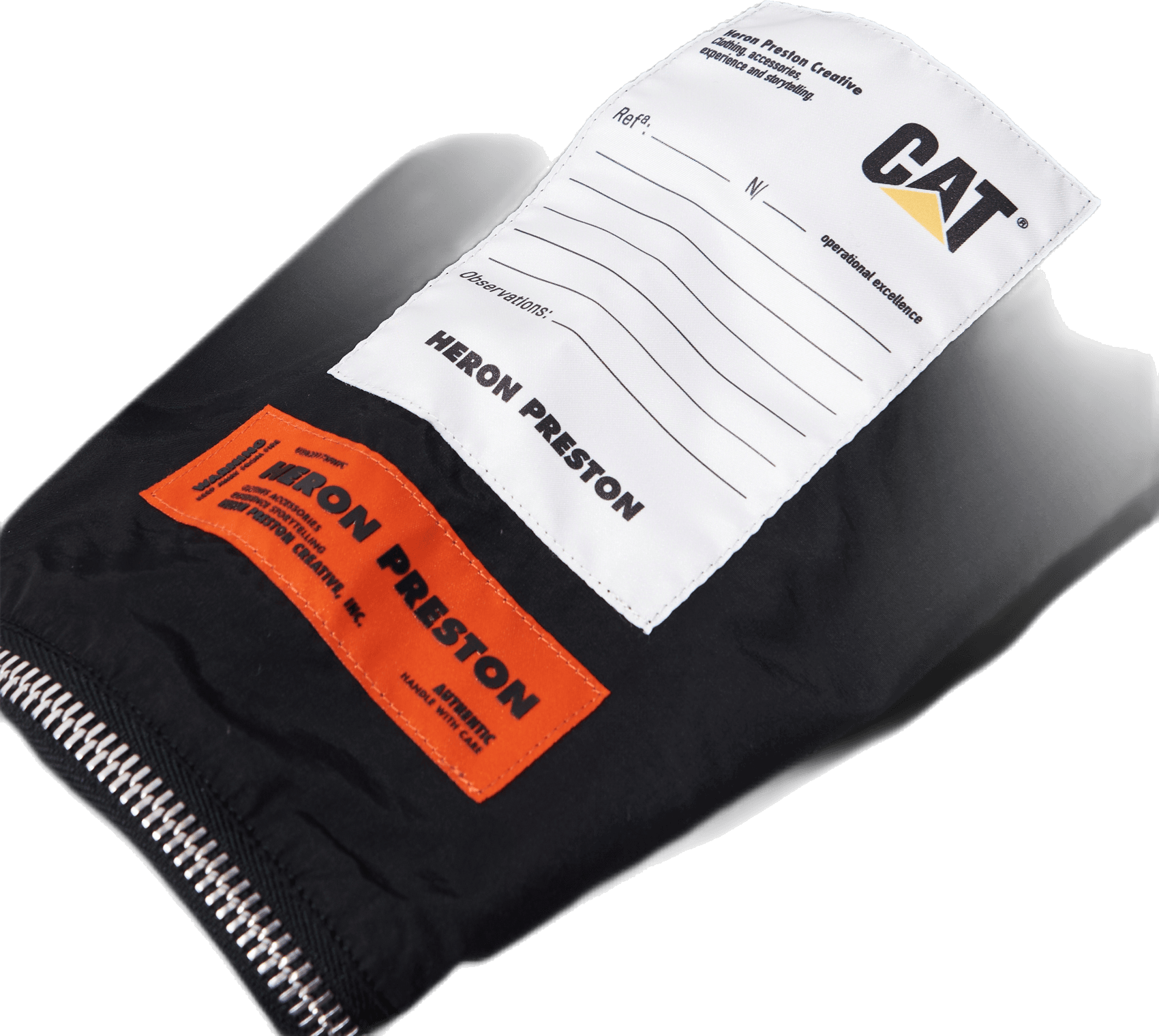 Cat Zip Crewneck Nylon Double Black - Bild 3