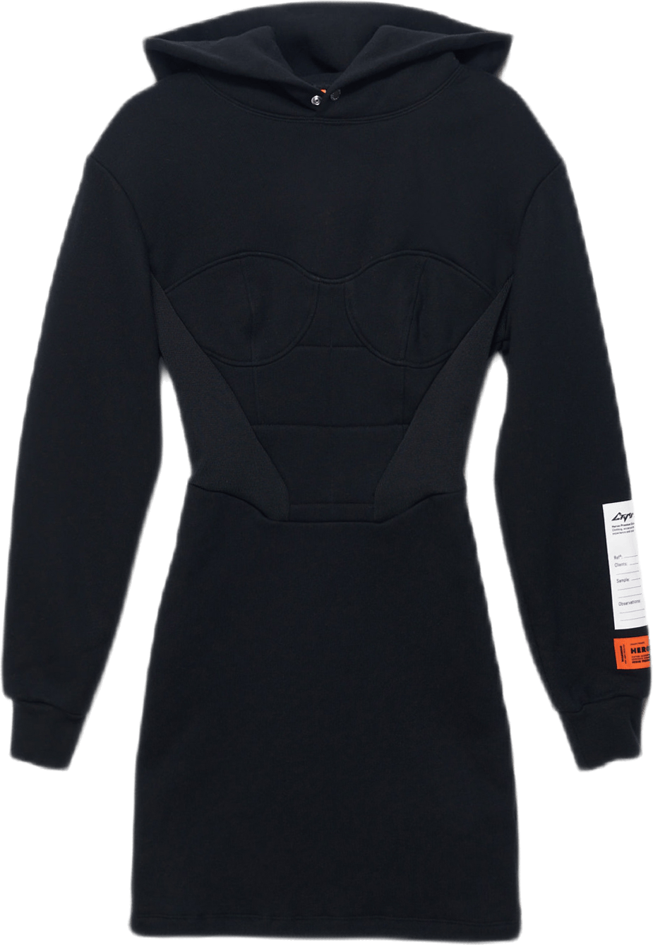 Hoodie Corset Dress Black