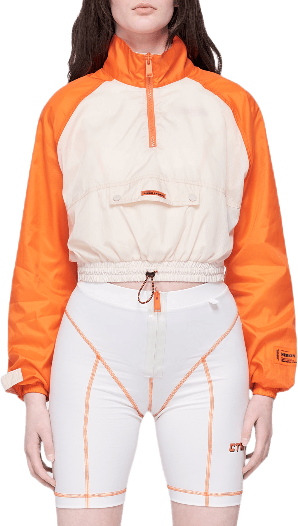 Crop Windbreaker Khaki