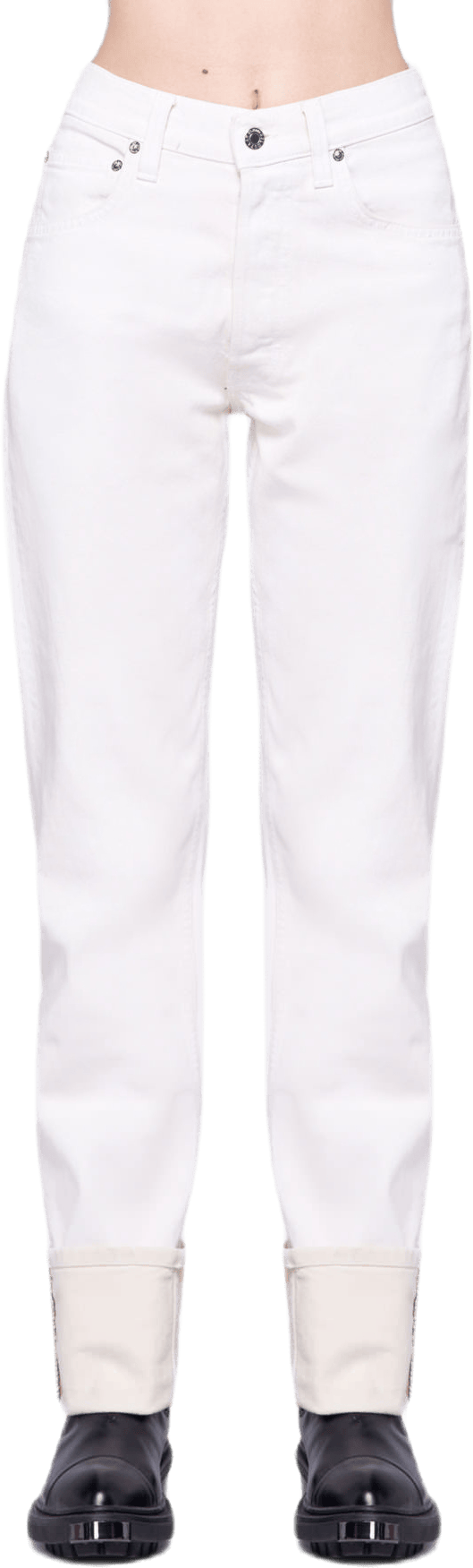 Masc Hi Straight Pants White