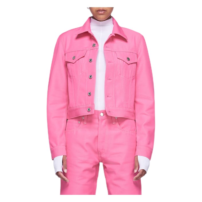 Masc Trucker Jacket Pink, Female, Aparelhos, jaquetas, Rosa, S