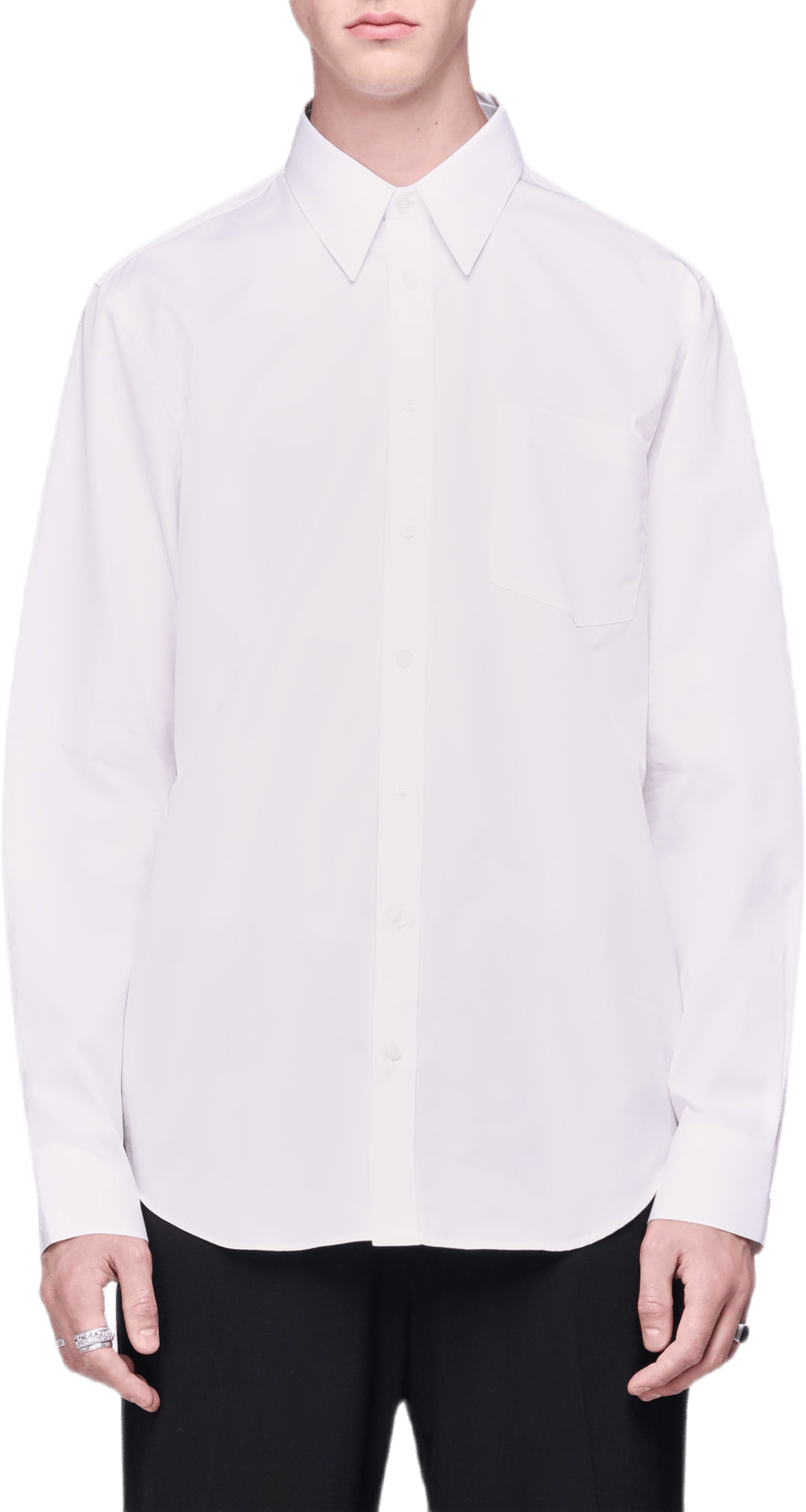 Patched Shirt White