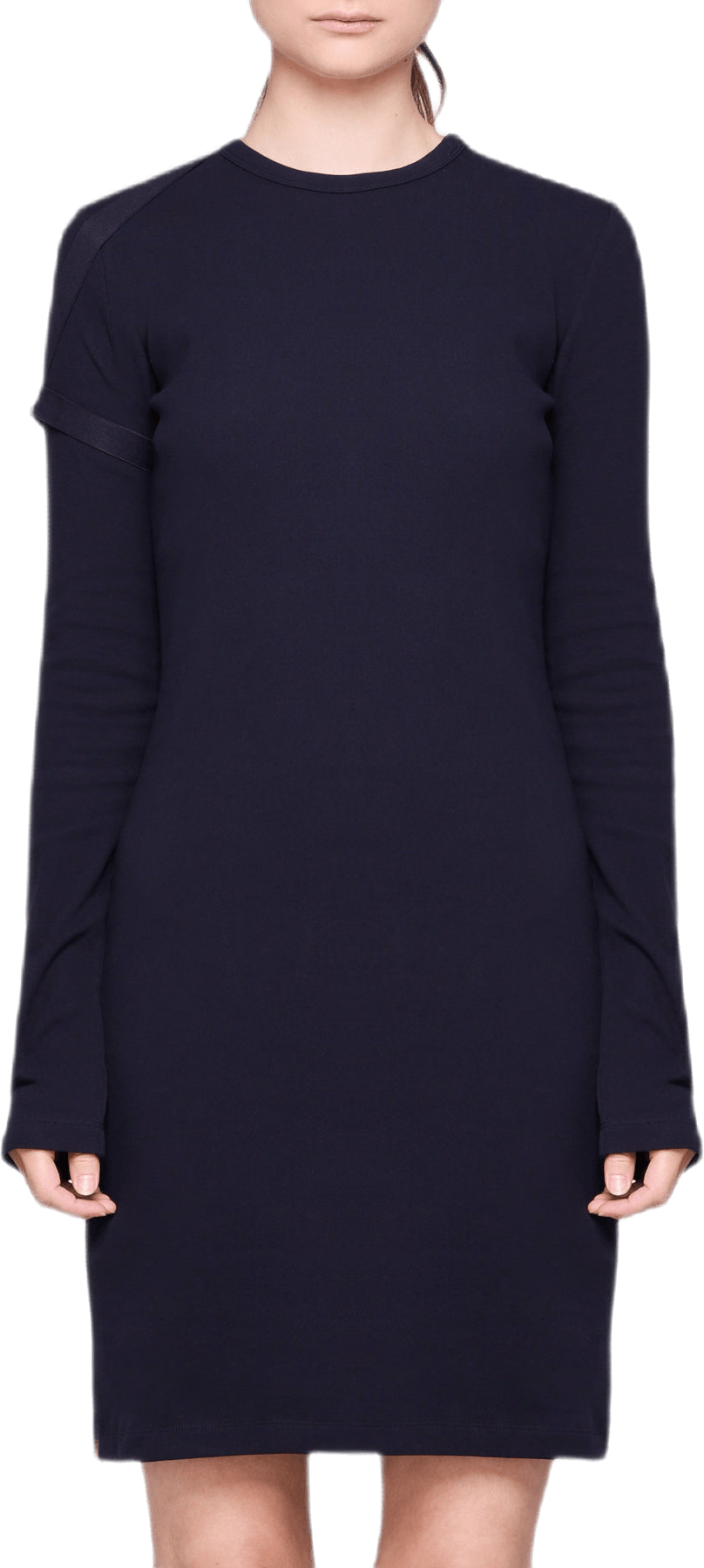 Long Sleeve Harness Dress Blue