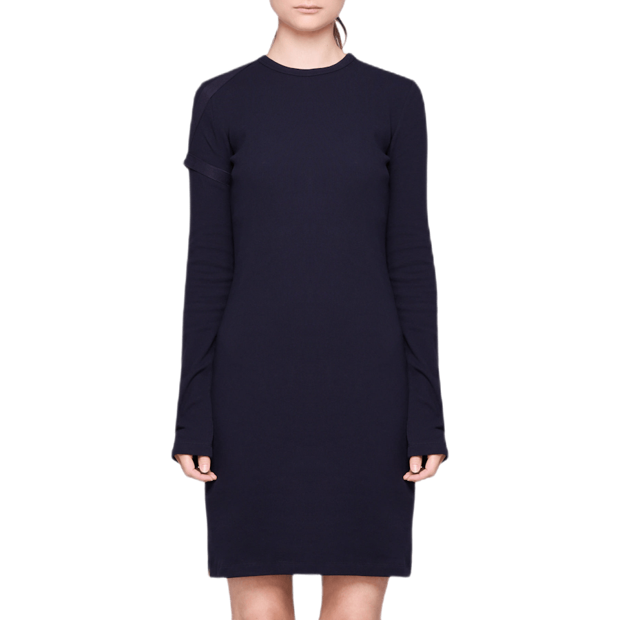 Long Sleeve Harness Dress Blue