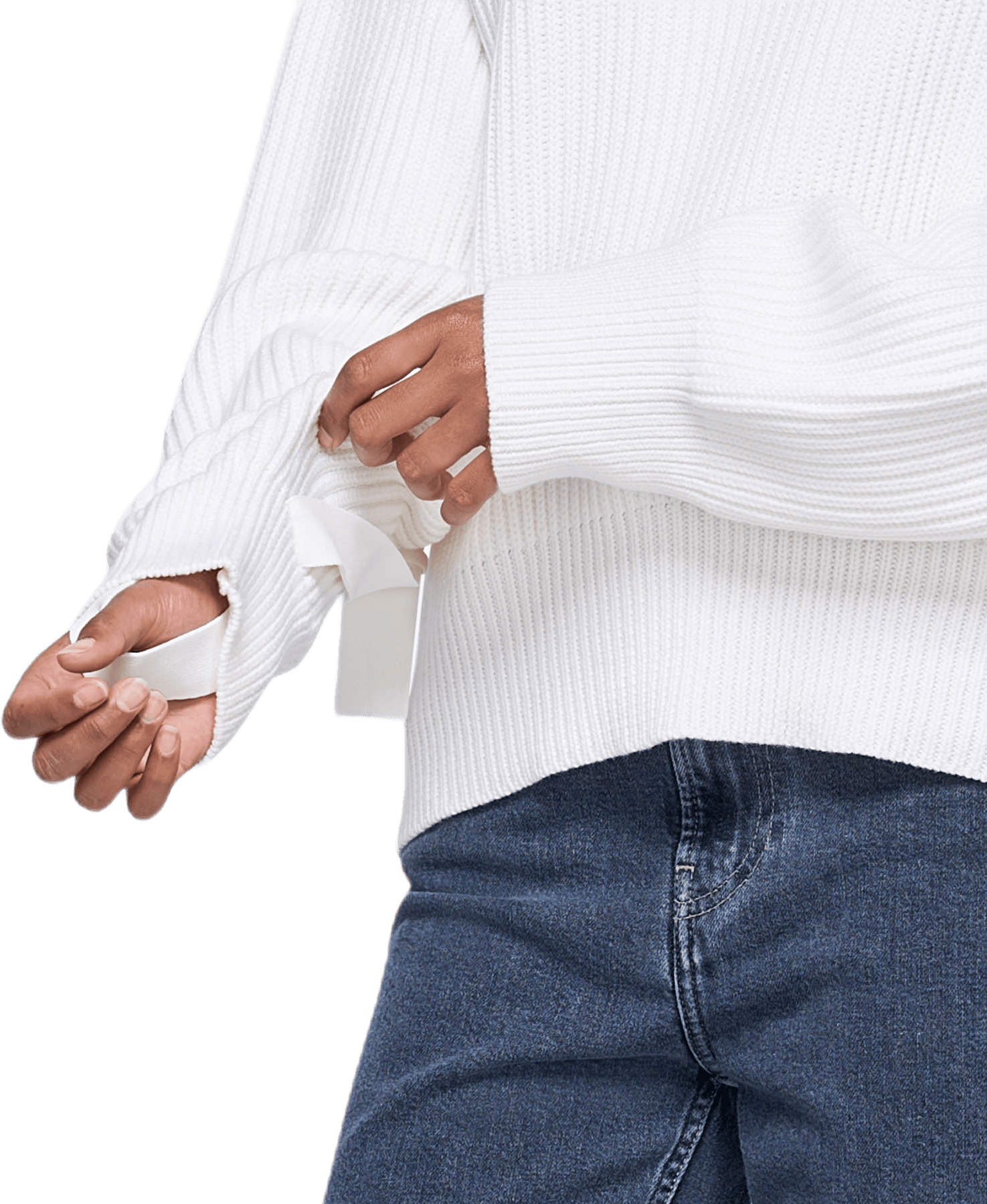 Wool Cotton Crewneck White - Bild 2