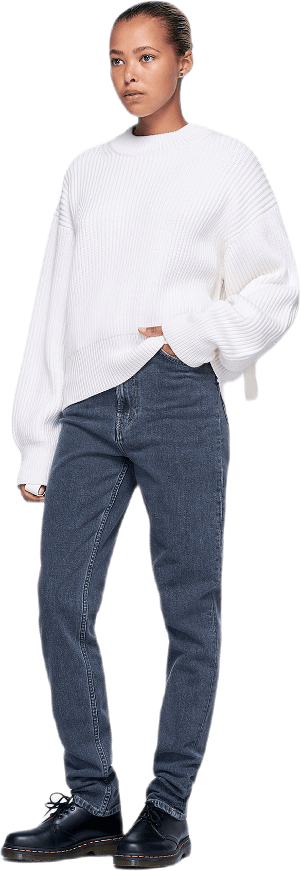 Wool Cotton Crewneck White - Bild 3