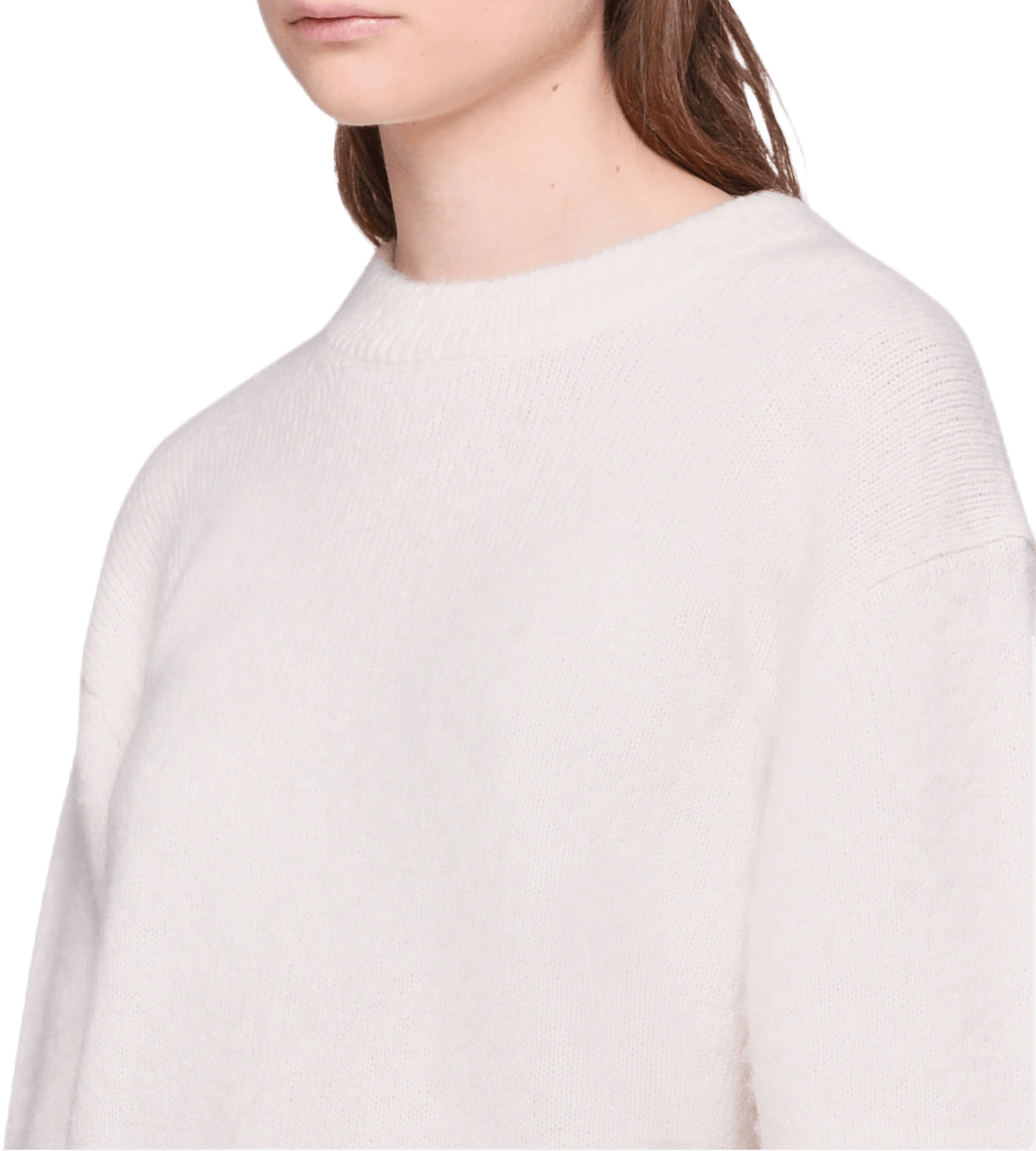 Brushed Alpaca Open Sweater White - Bild 3
