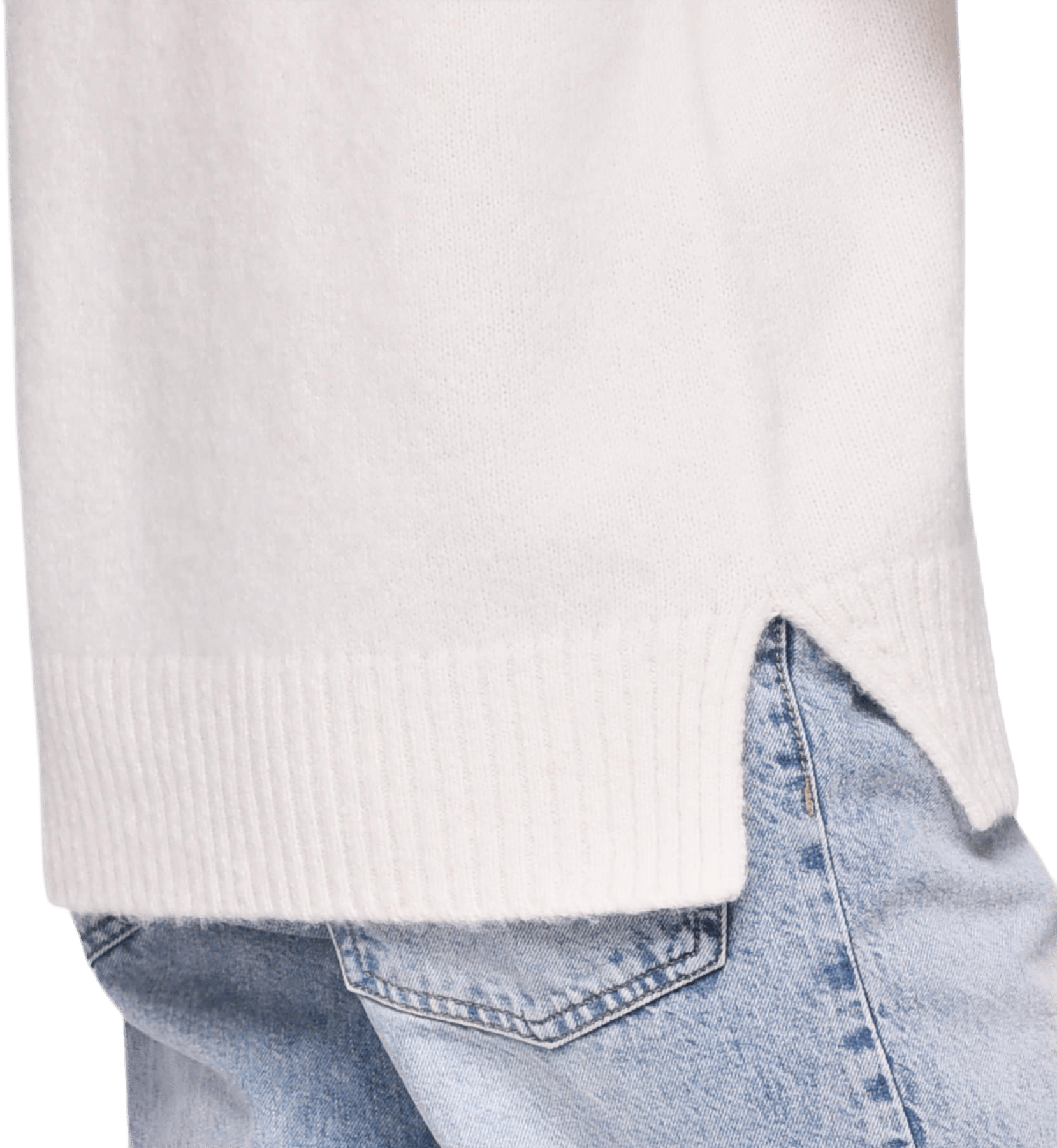 Brushed Alpaca Open Sweater White - Bild 4