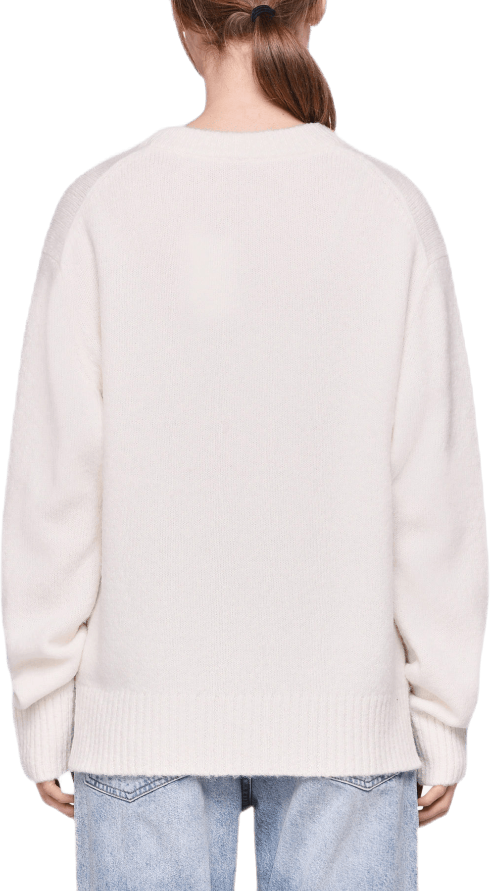 Brushed Alpaca Open Sweater White - Bild 5
