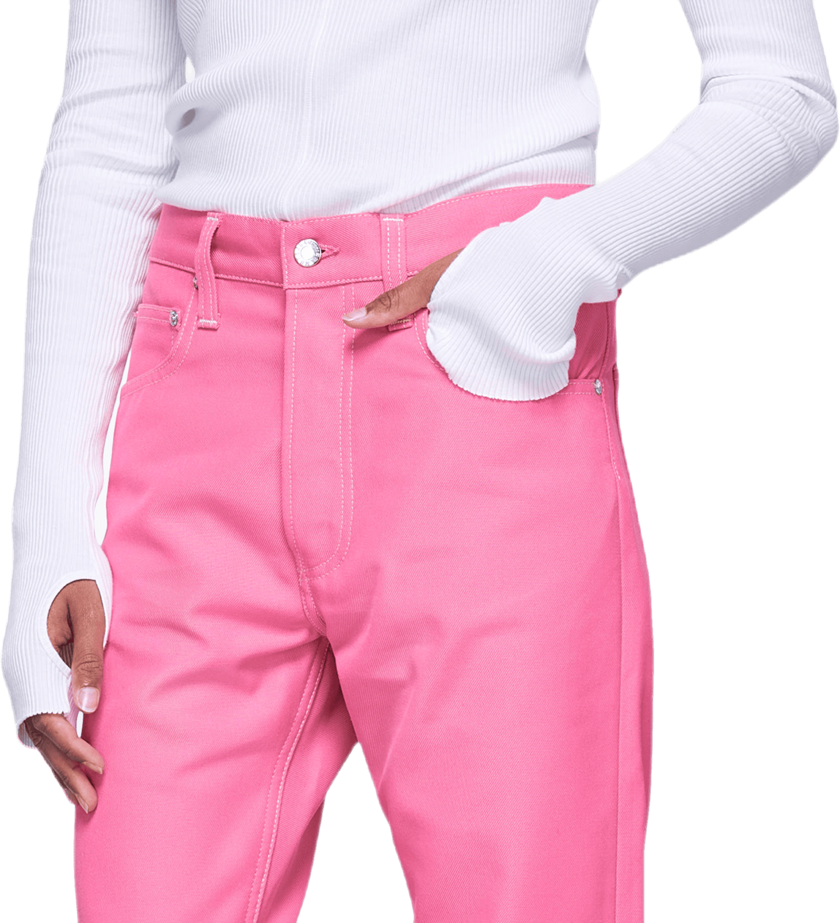 Masc Hi Straight Jeans Pink - Bild 3