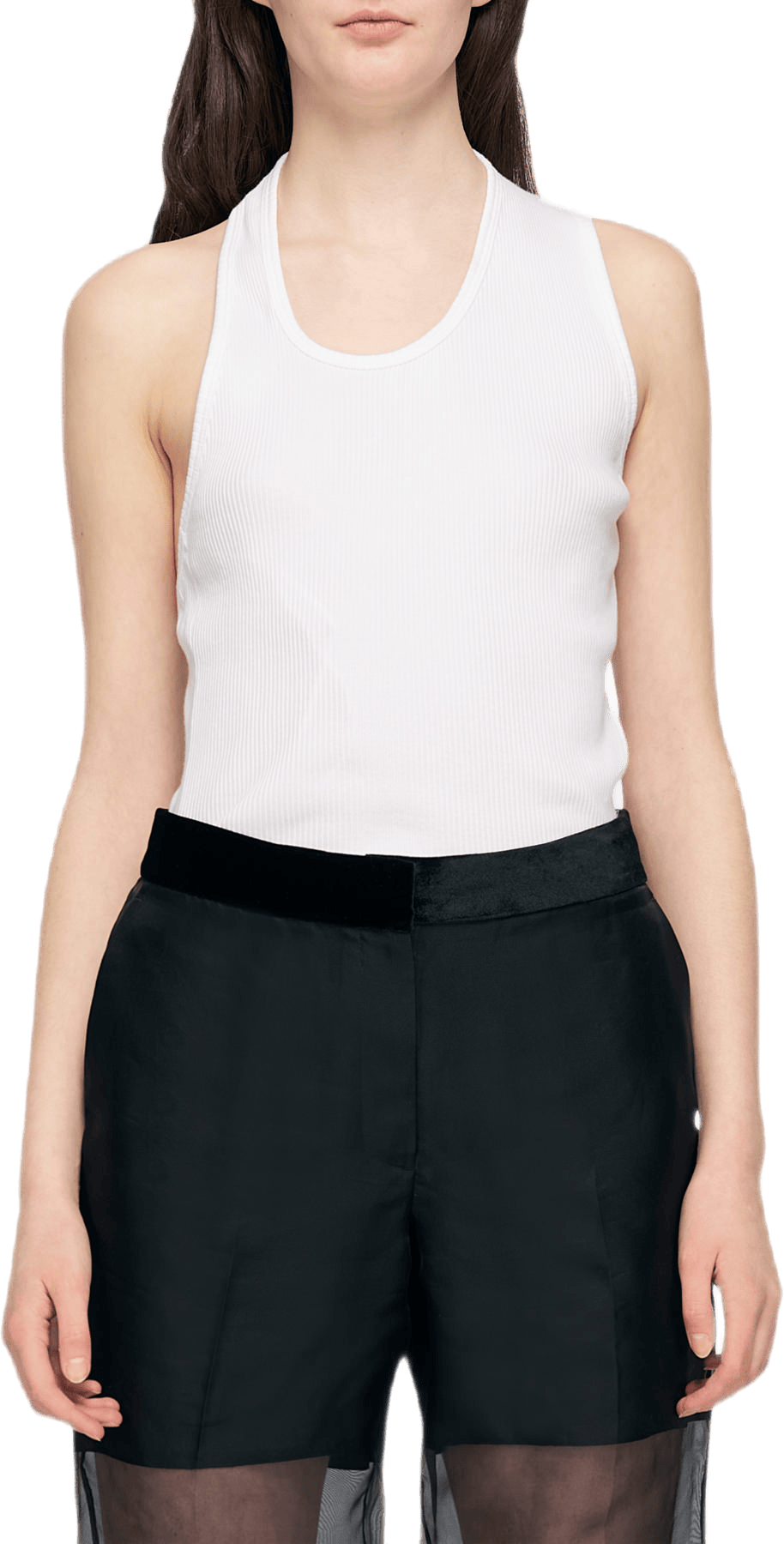 Asymmetric Tank White