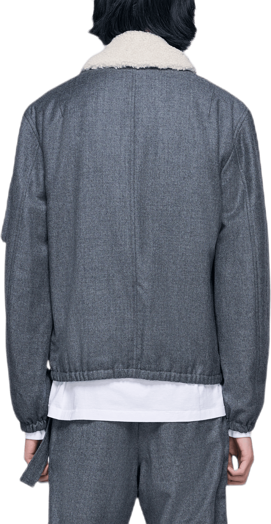 Padded Flannel Bomber Gray - Bild 6