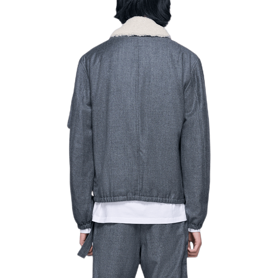Padded Flannel Bomber Gray - Bild 6
