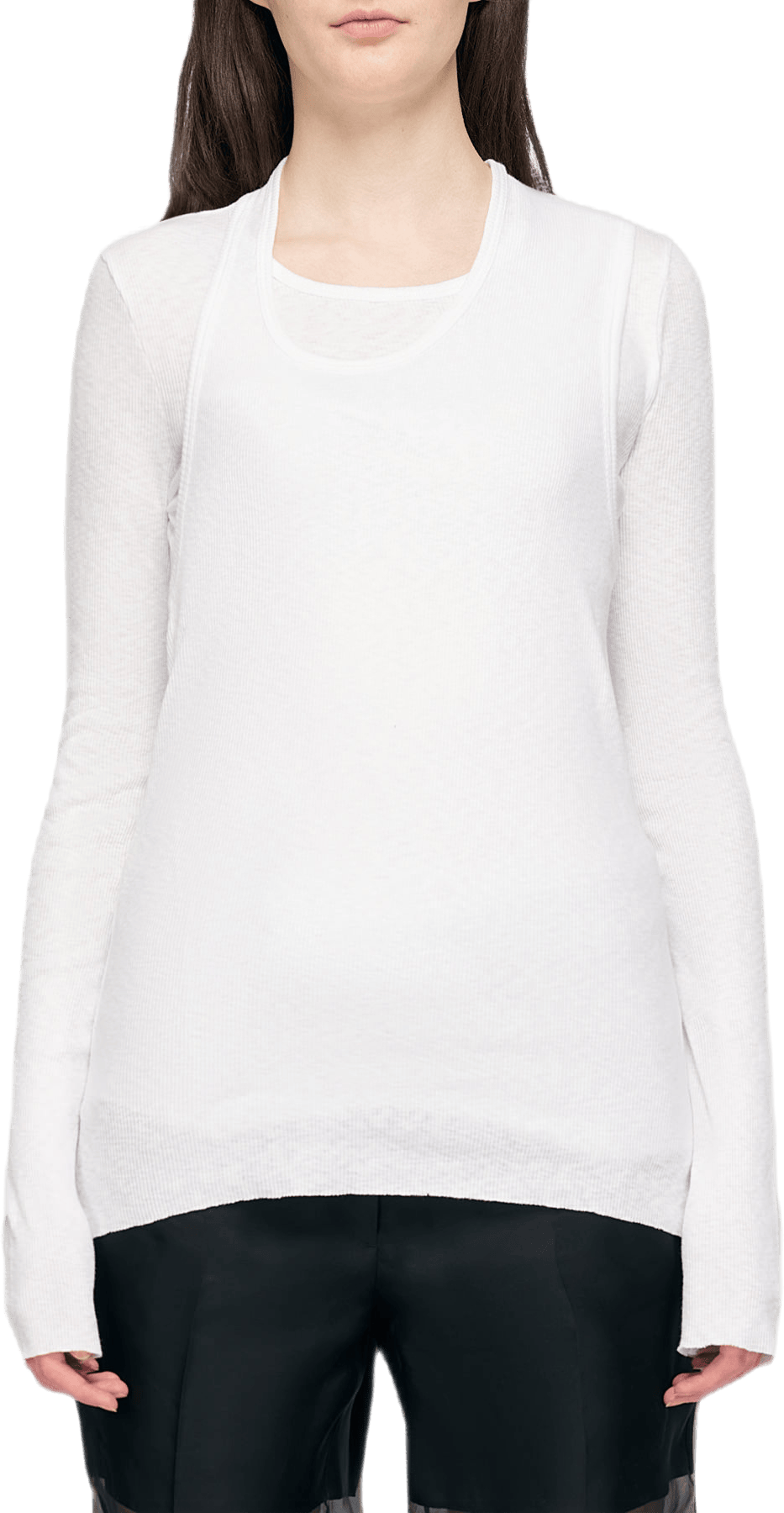 Long Sleeve Tee Pz Map White