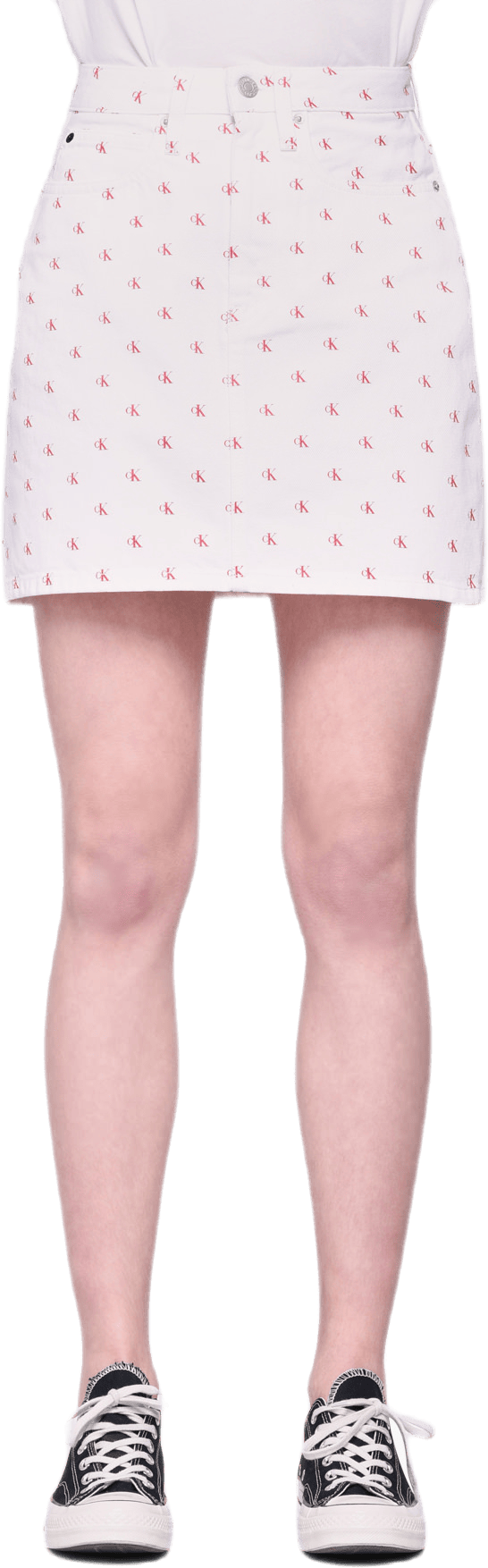 High Rise Mini Skirt White, Female, Vêtements, jupes et robes, Rose, W31