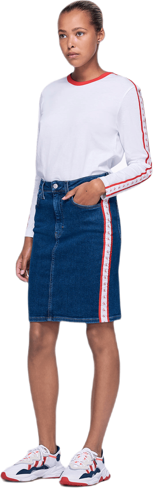 Pencil Skirt Blue, Female, Vêtements, jupes et robes, Bleu, W27