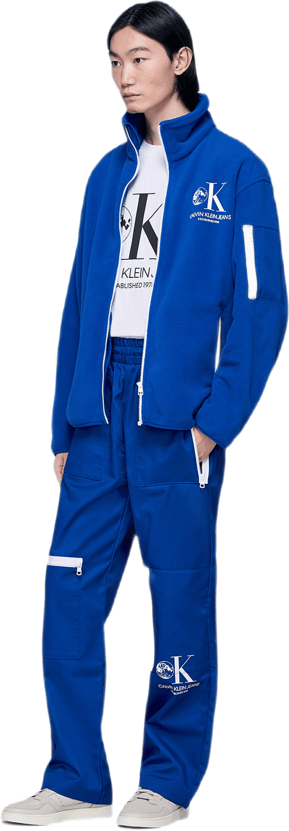 Graphic Fleece Jacket Blue - Bild 2