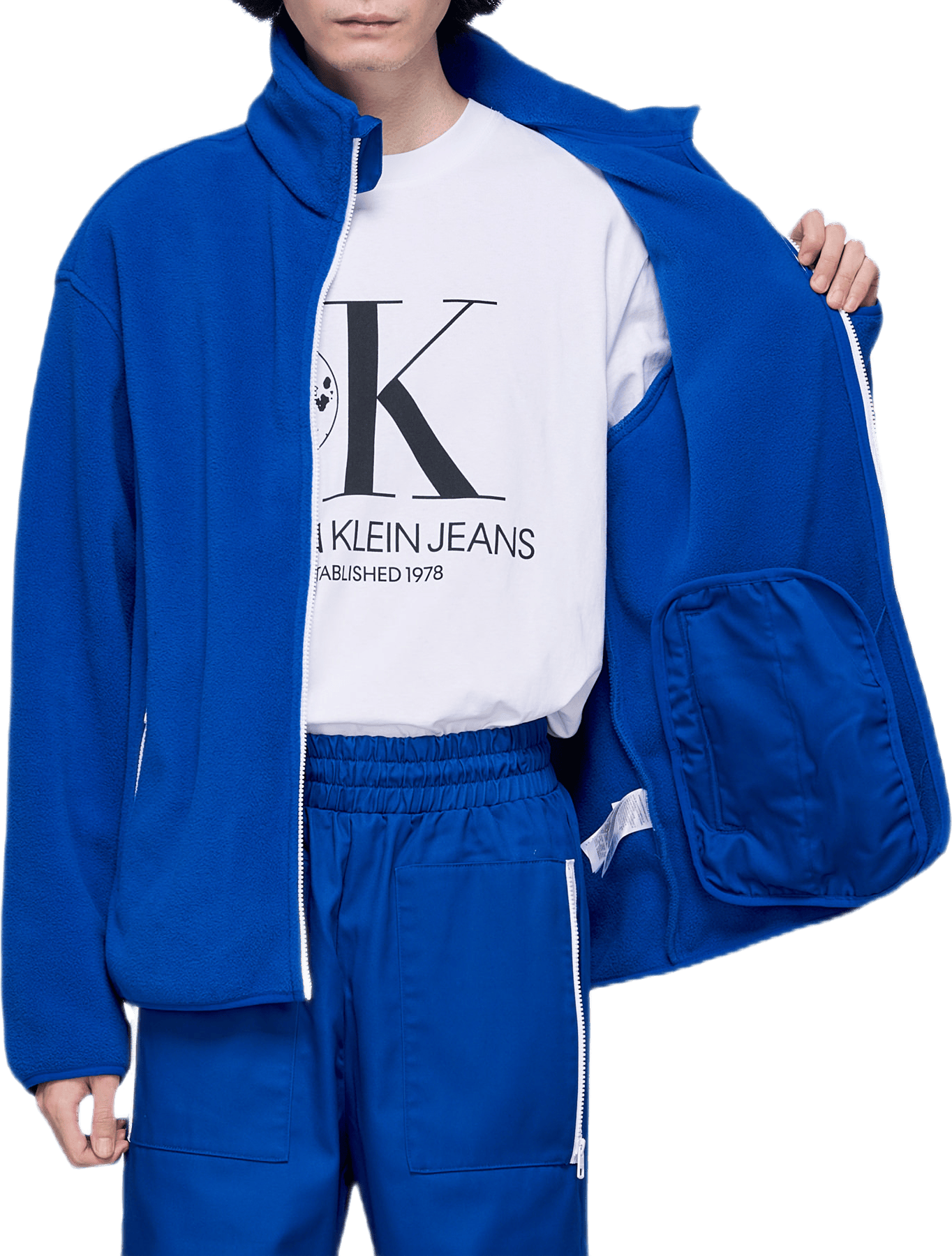 Graphic Fleece Jacket Blue - Bild 6