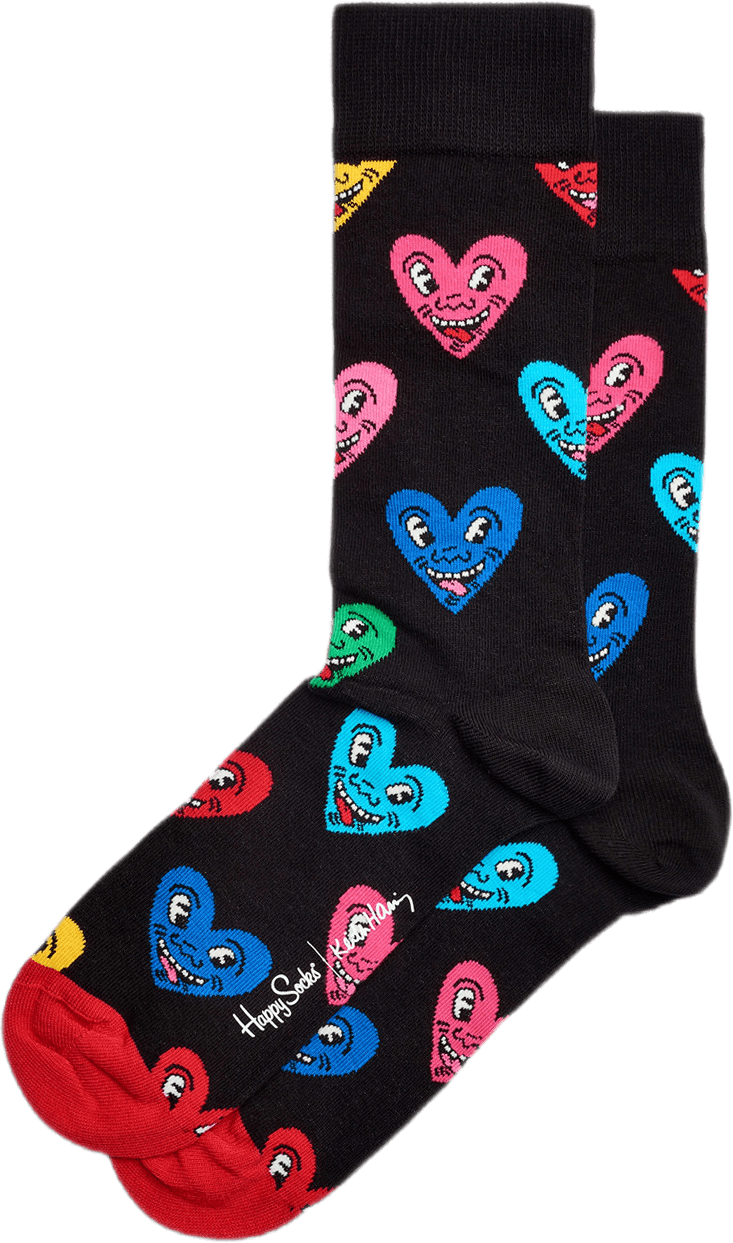 Keith Haring Heart Sock Multi, Unisex, Odzież, Skarpety, wielokolorowy, M/L