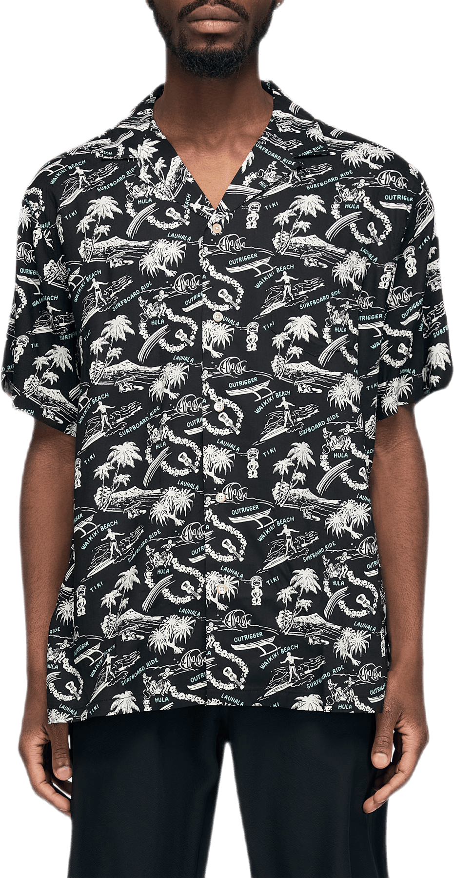 Okole Maluna Camp Shirt Black