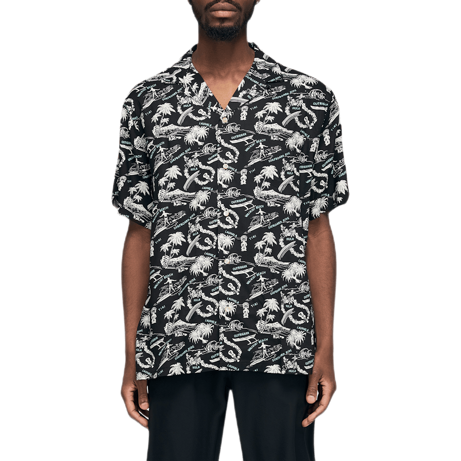 Okole Maluna Camp Shirt Black