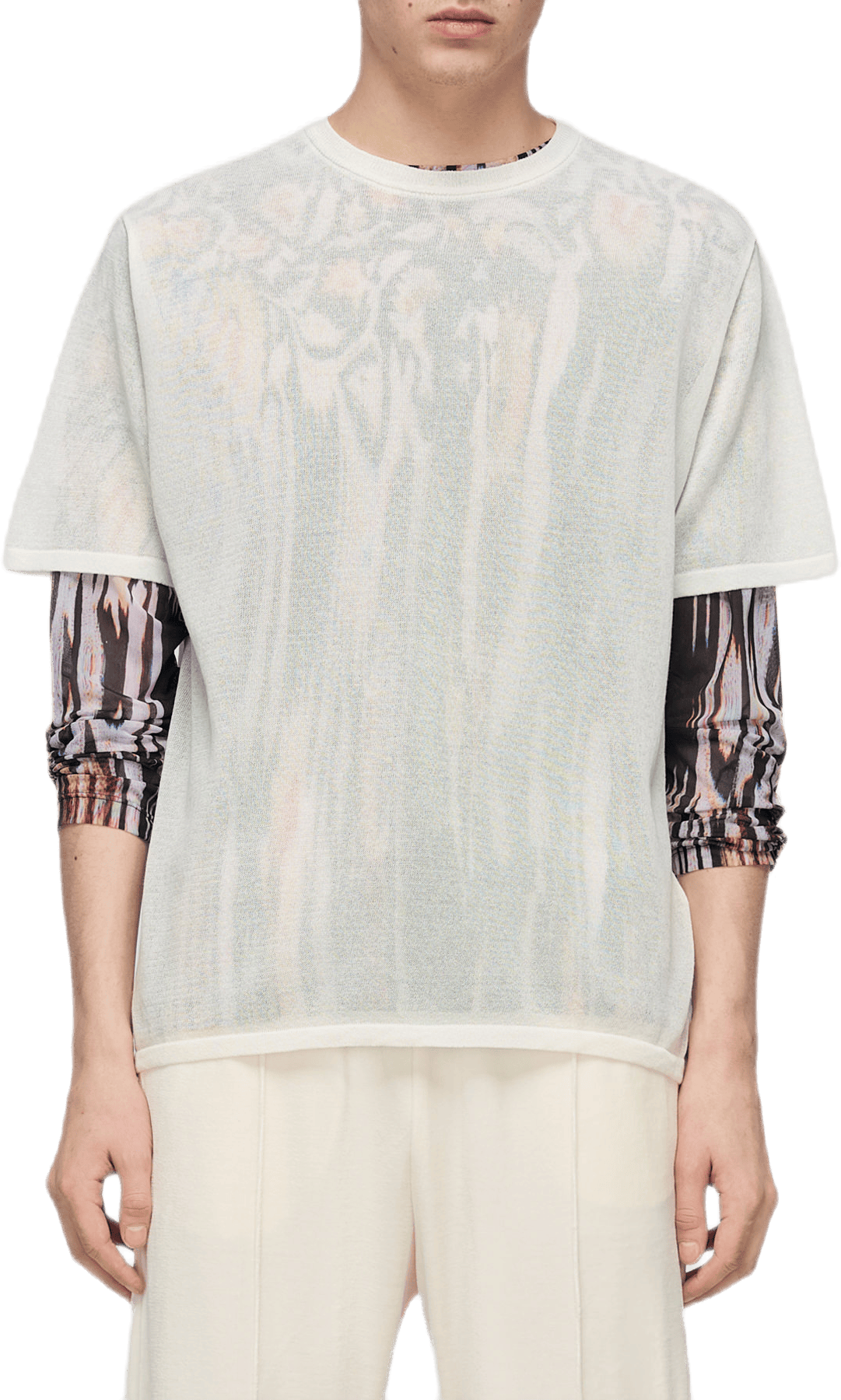 Knitted Box Tee White