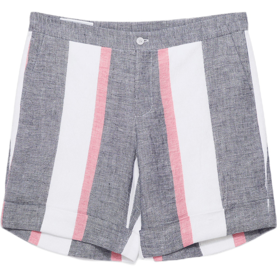 Striped Linen Shorts Blue