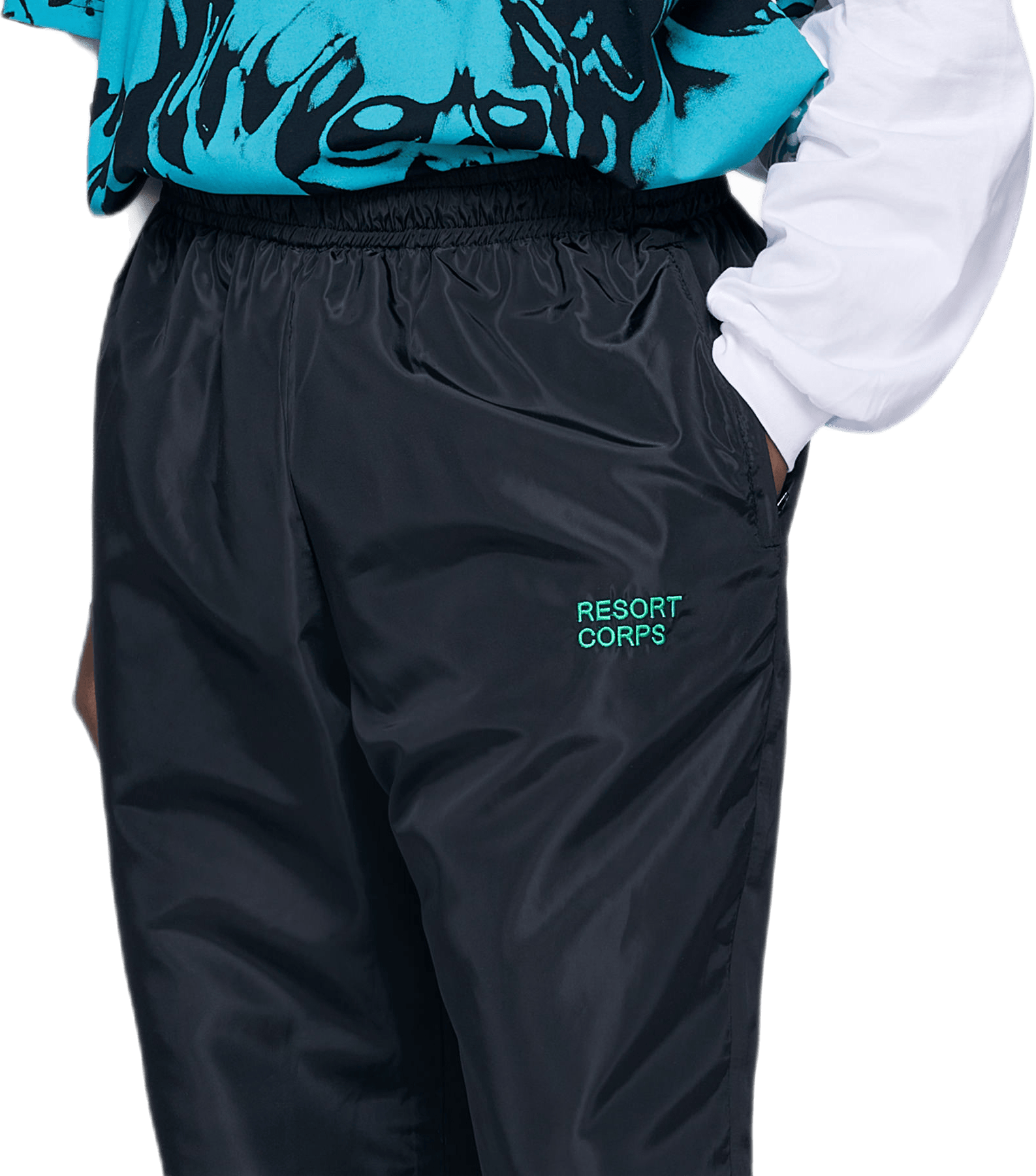 Highwaist Nylon Trousers Black - Bild 2