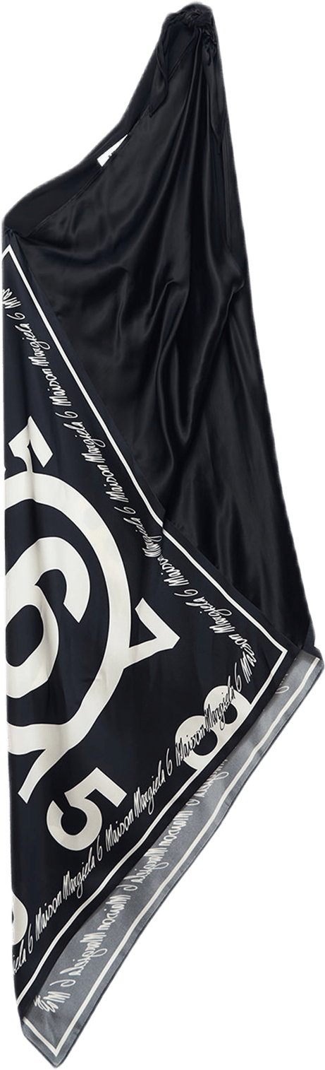 Logo Foulard Dress Black