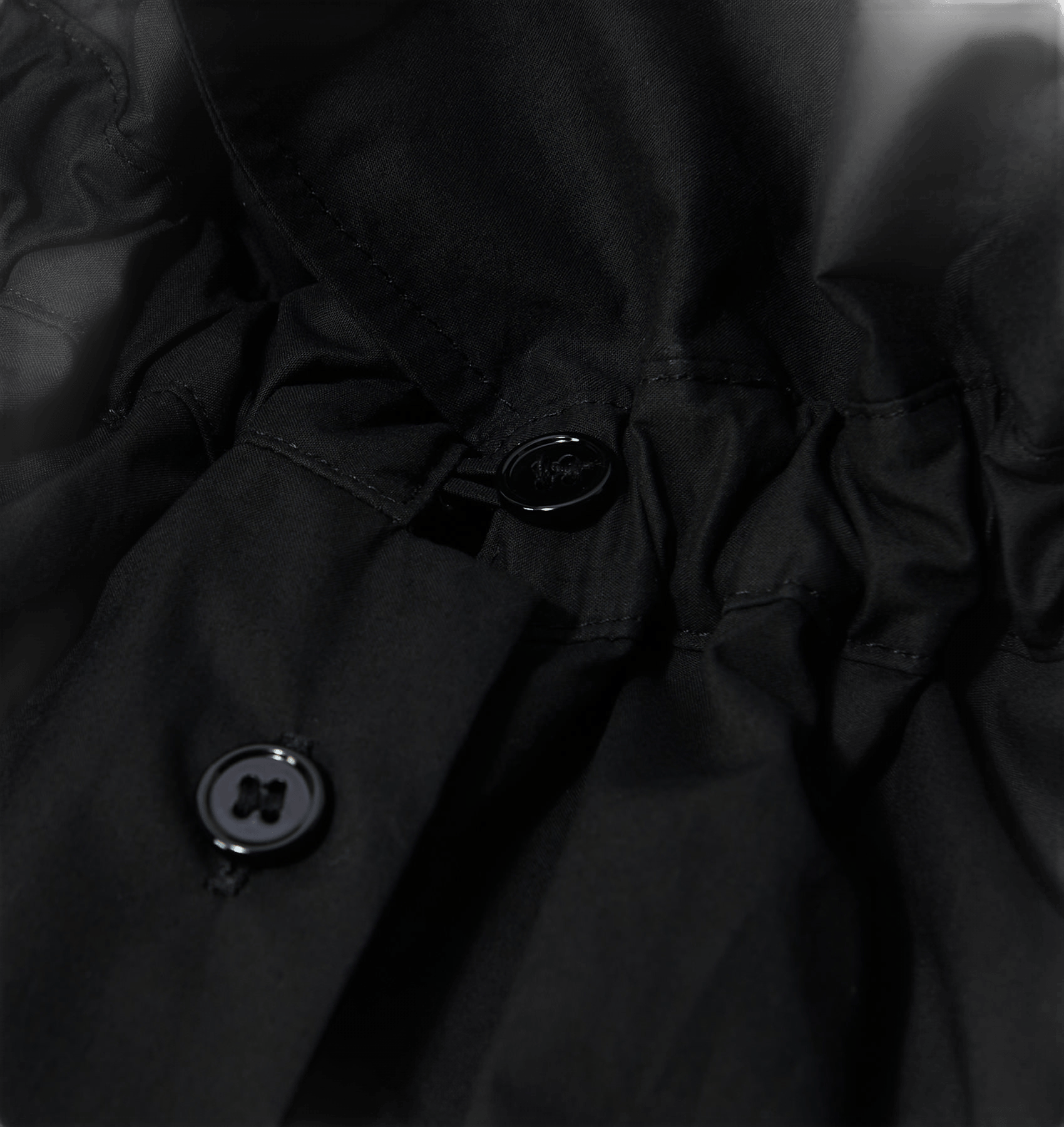 Oversized Ruffle Collar Shirt Black - Bild 2