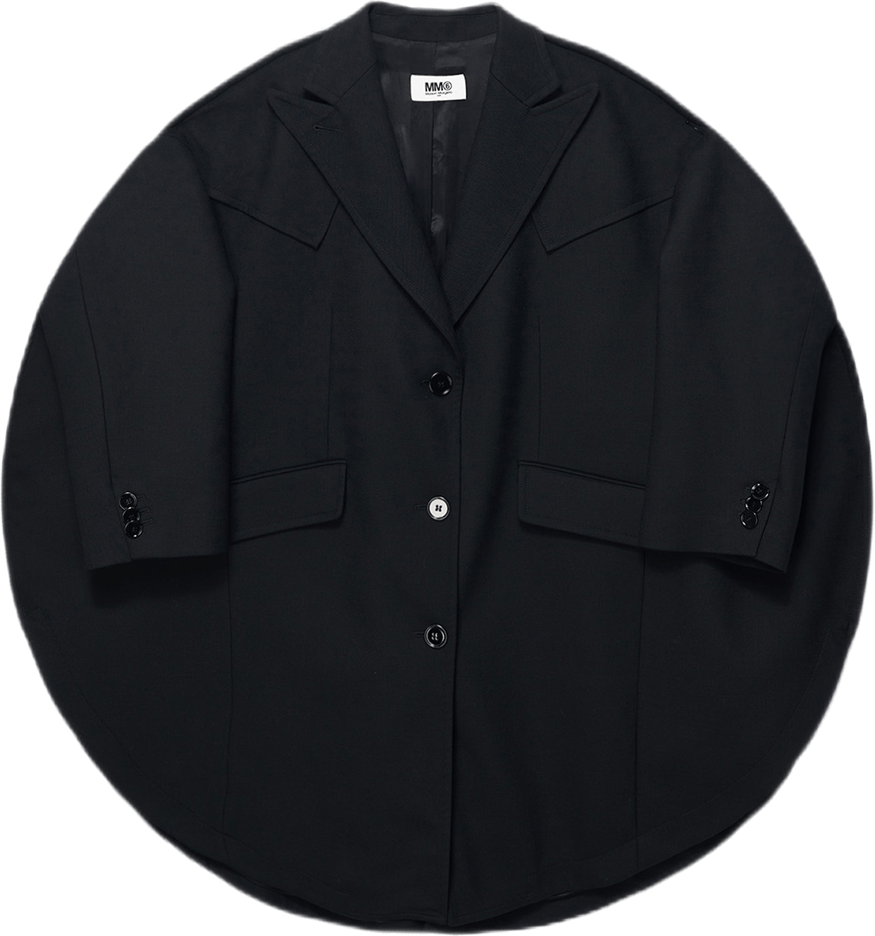 Oversized Round Coat Black - Bild 2