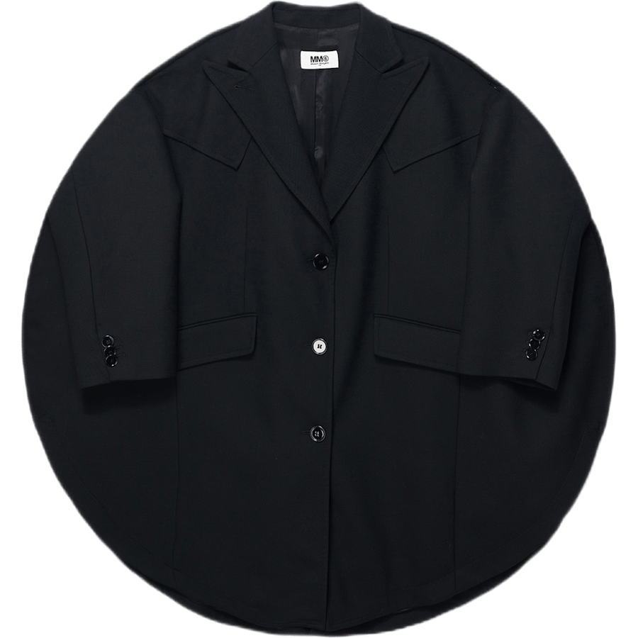 Oversized Round Coat Black - Bild 2