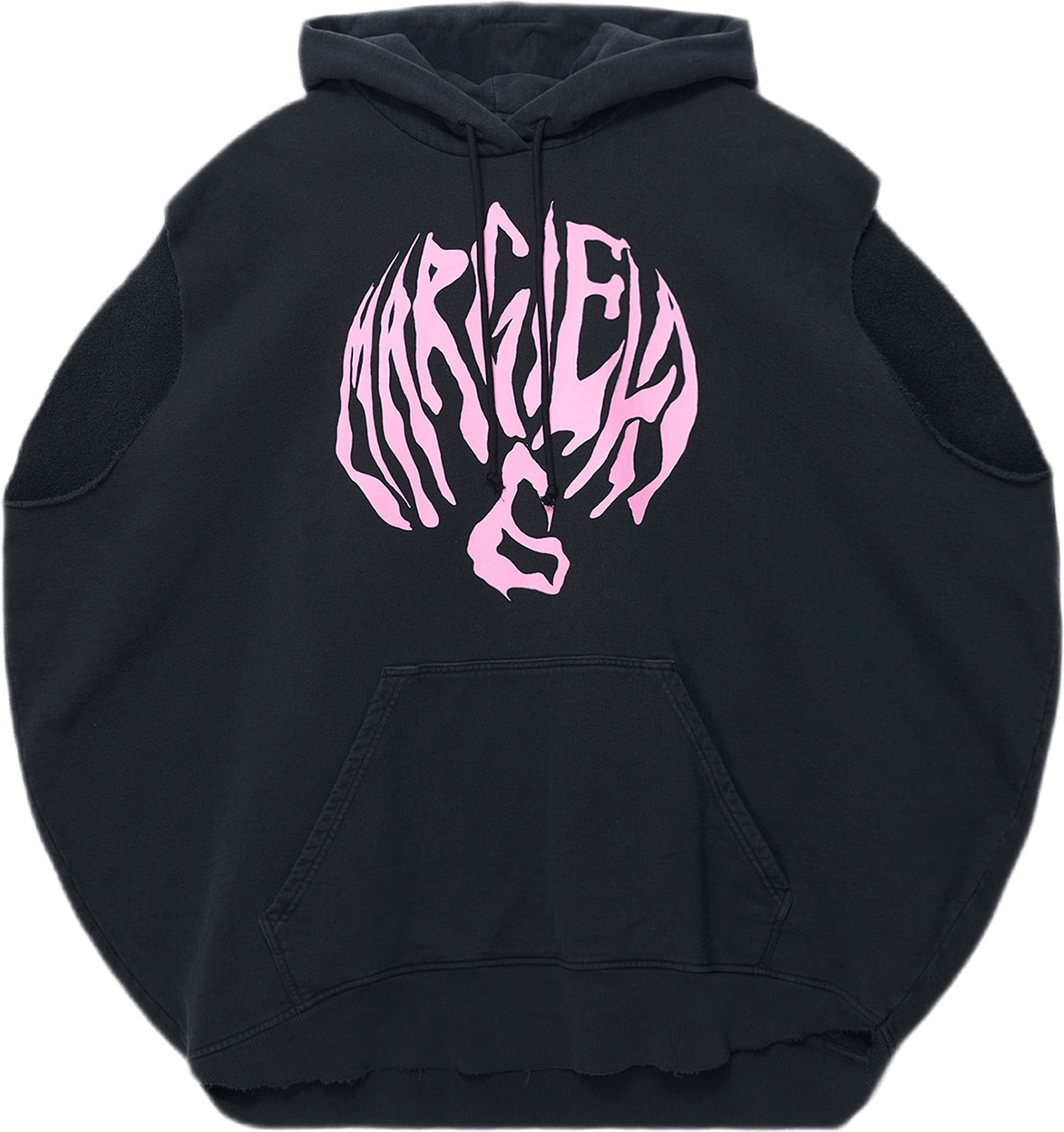 Oversized Sleeveless Hoodie Black