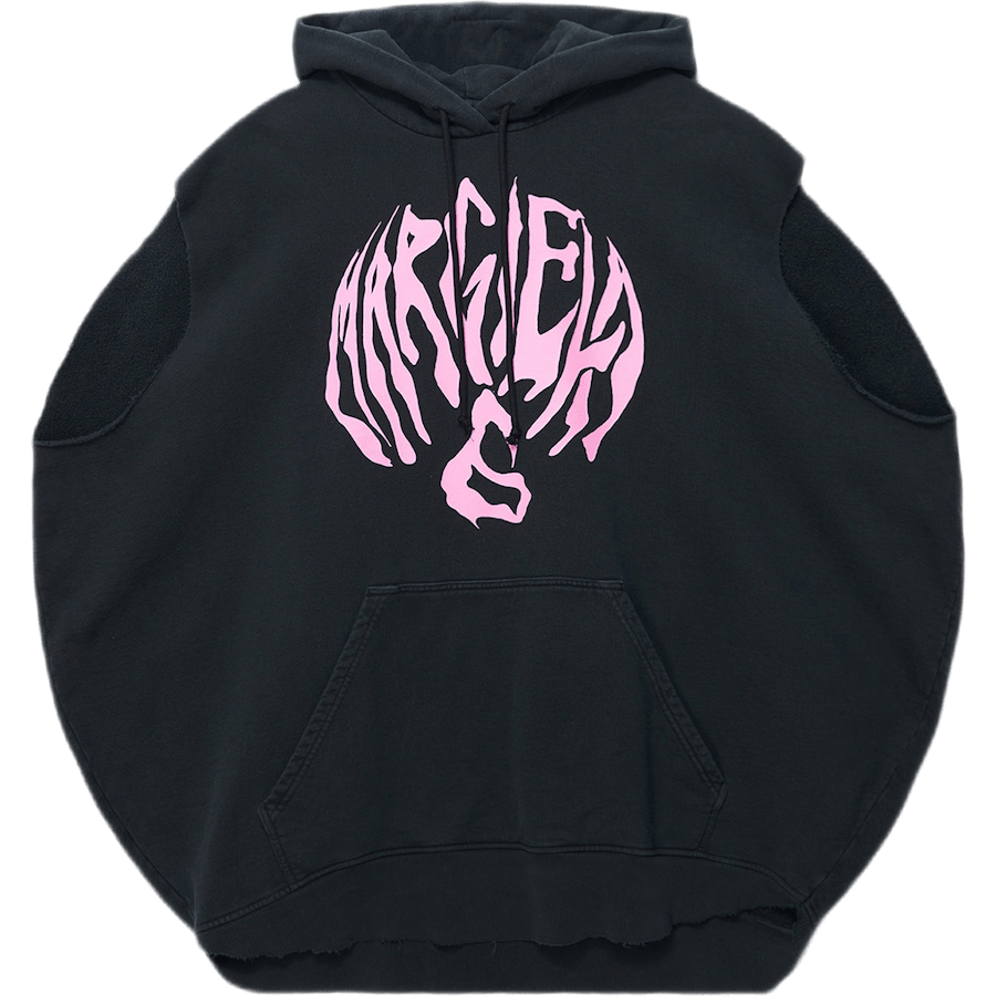 Oversized Sleeveless Hoodie Black