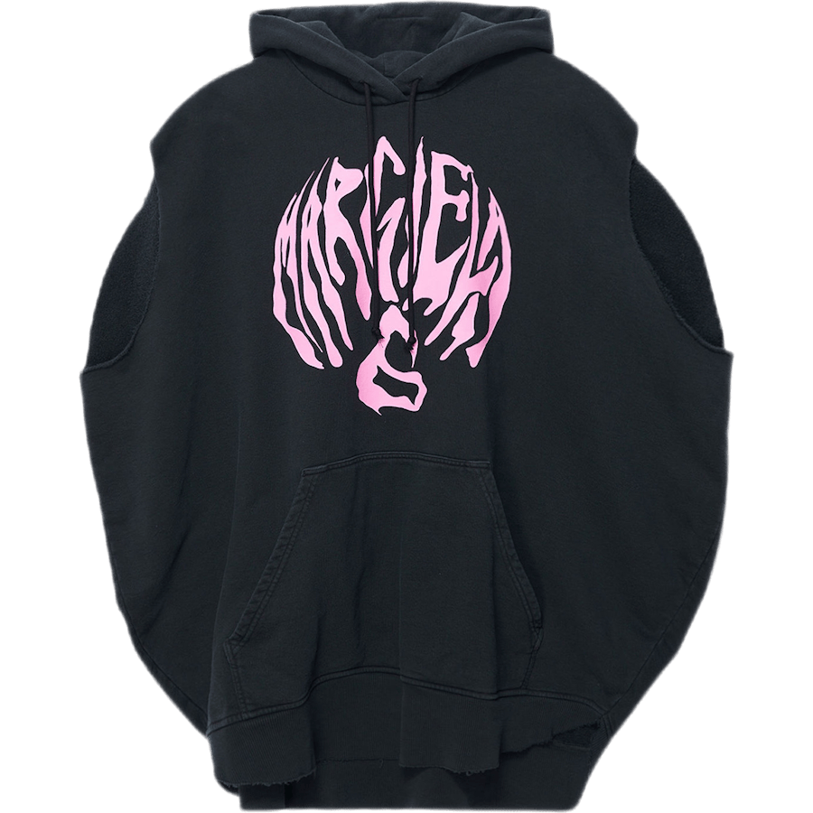 Oversized Sleeveless Hoodie Black - Bild 3