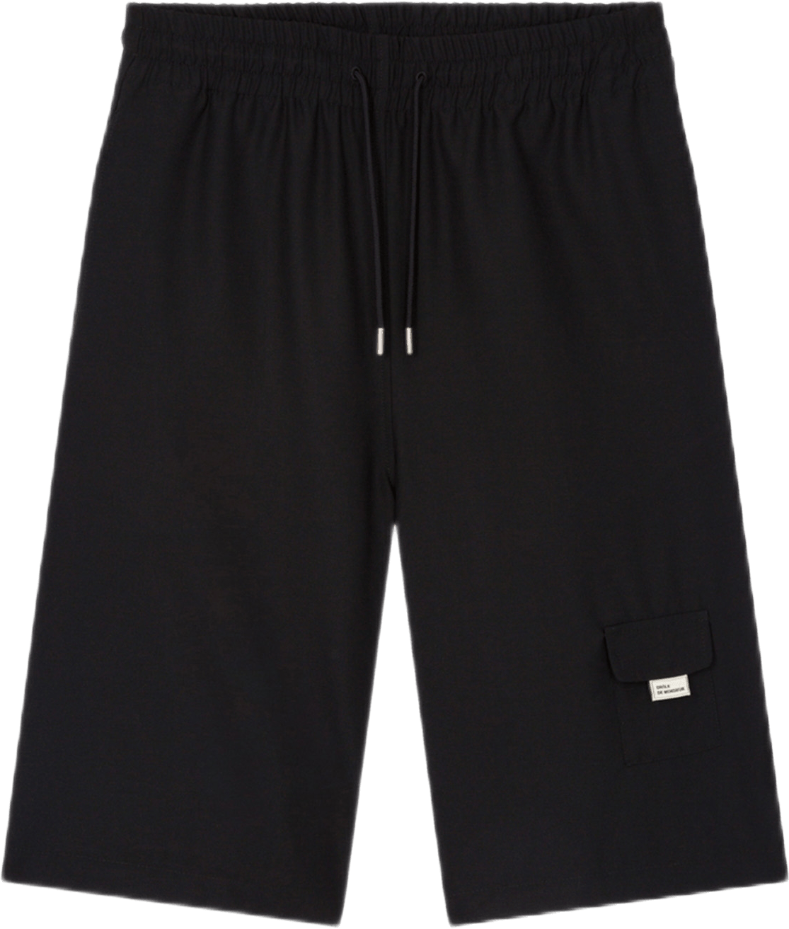Wool Oversize Short Black