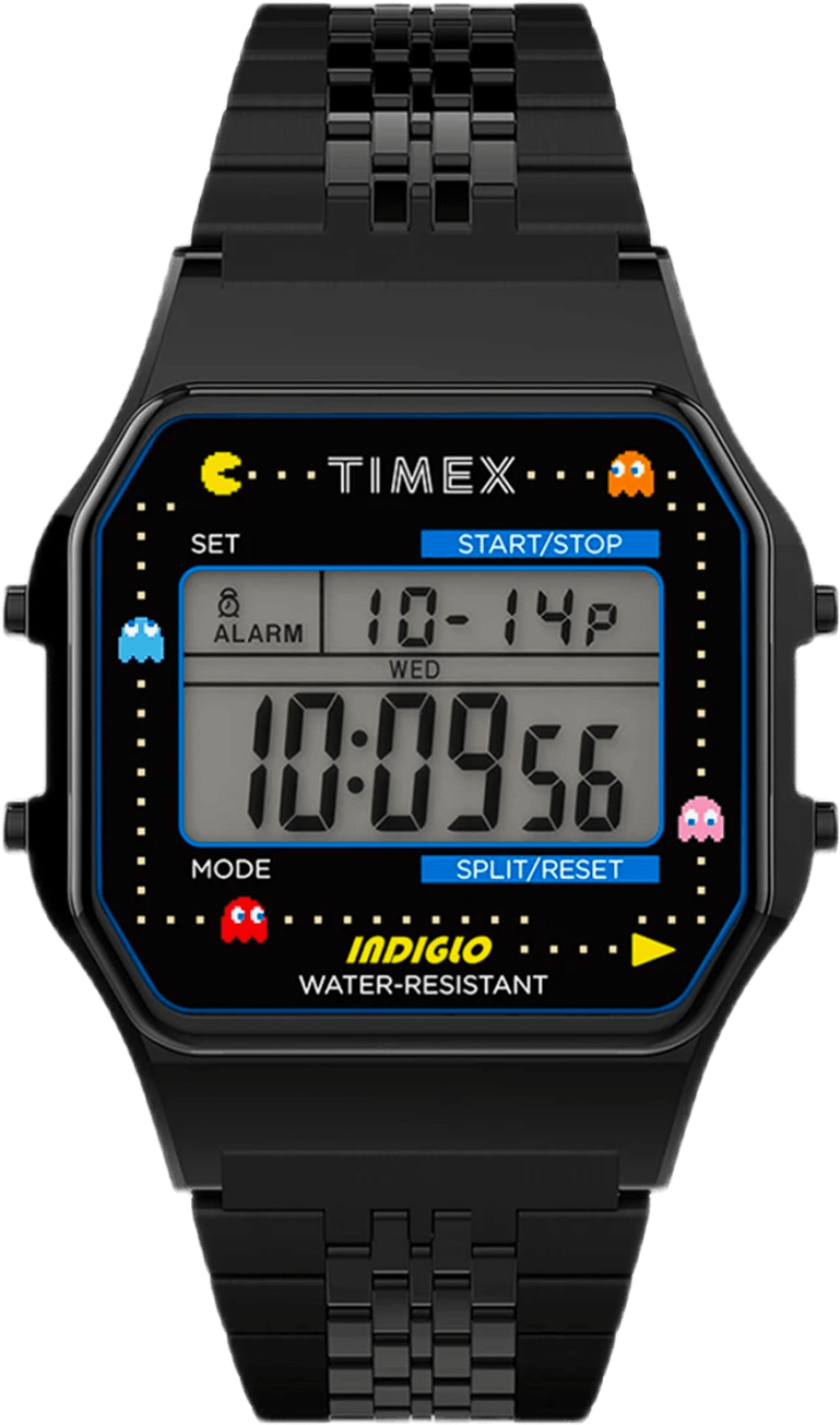 T80 X Pac-man 34mm Stainless S Black