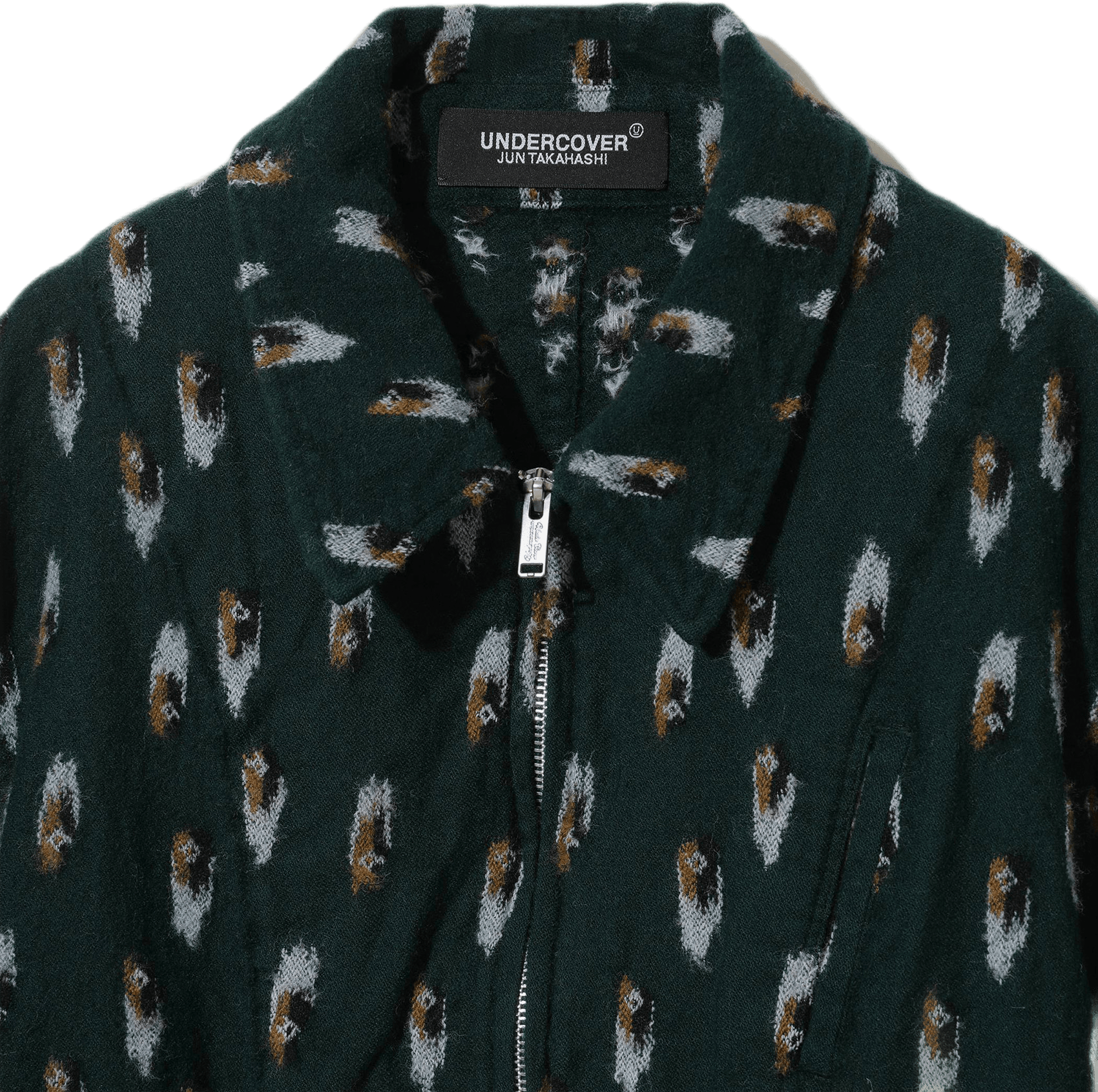 Jacquard Wool Blouson Green - Bild 2